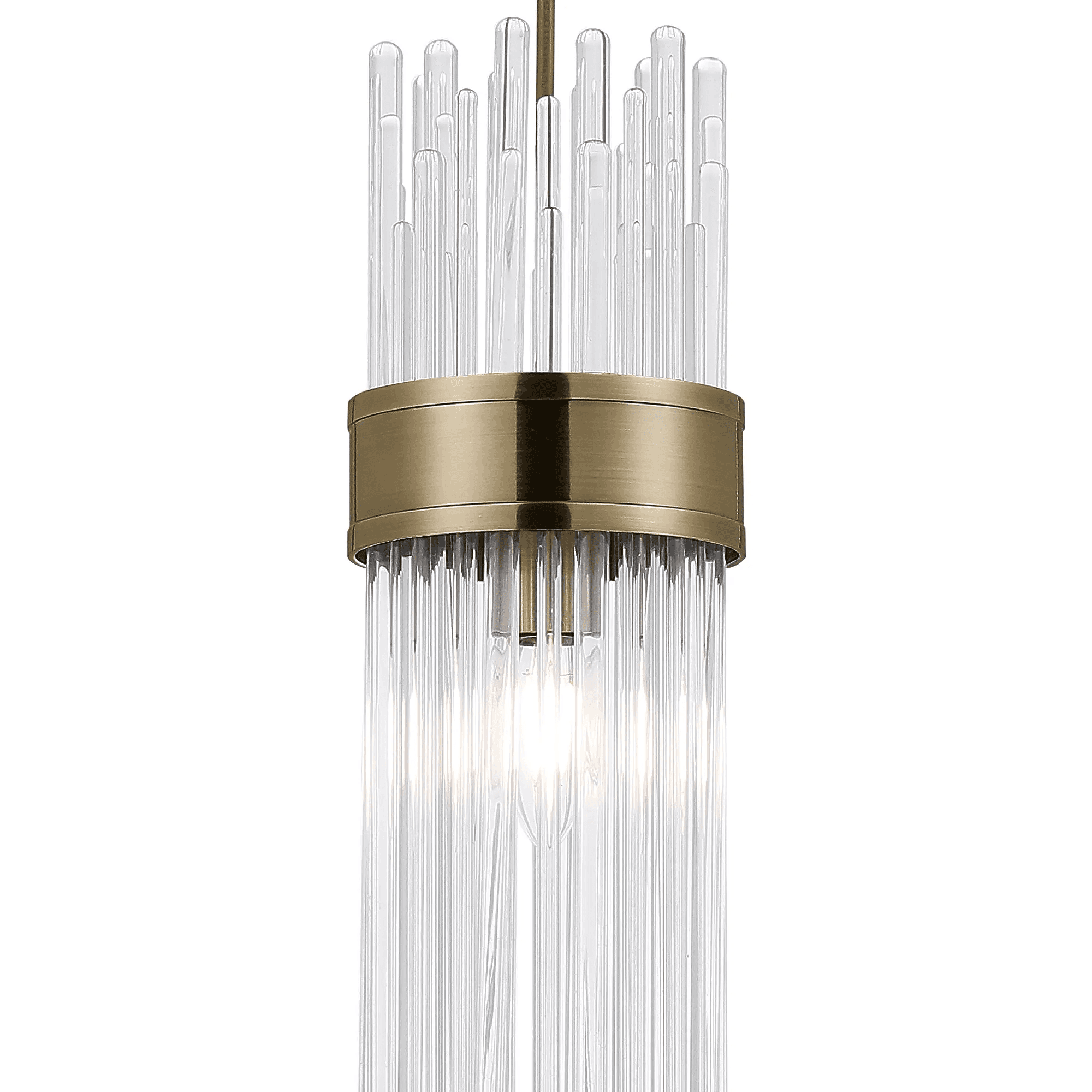 Fabula Portsea 12.5cm Single Pendant  IP44  - Antique Brass & Clear Glass