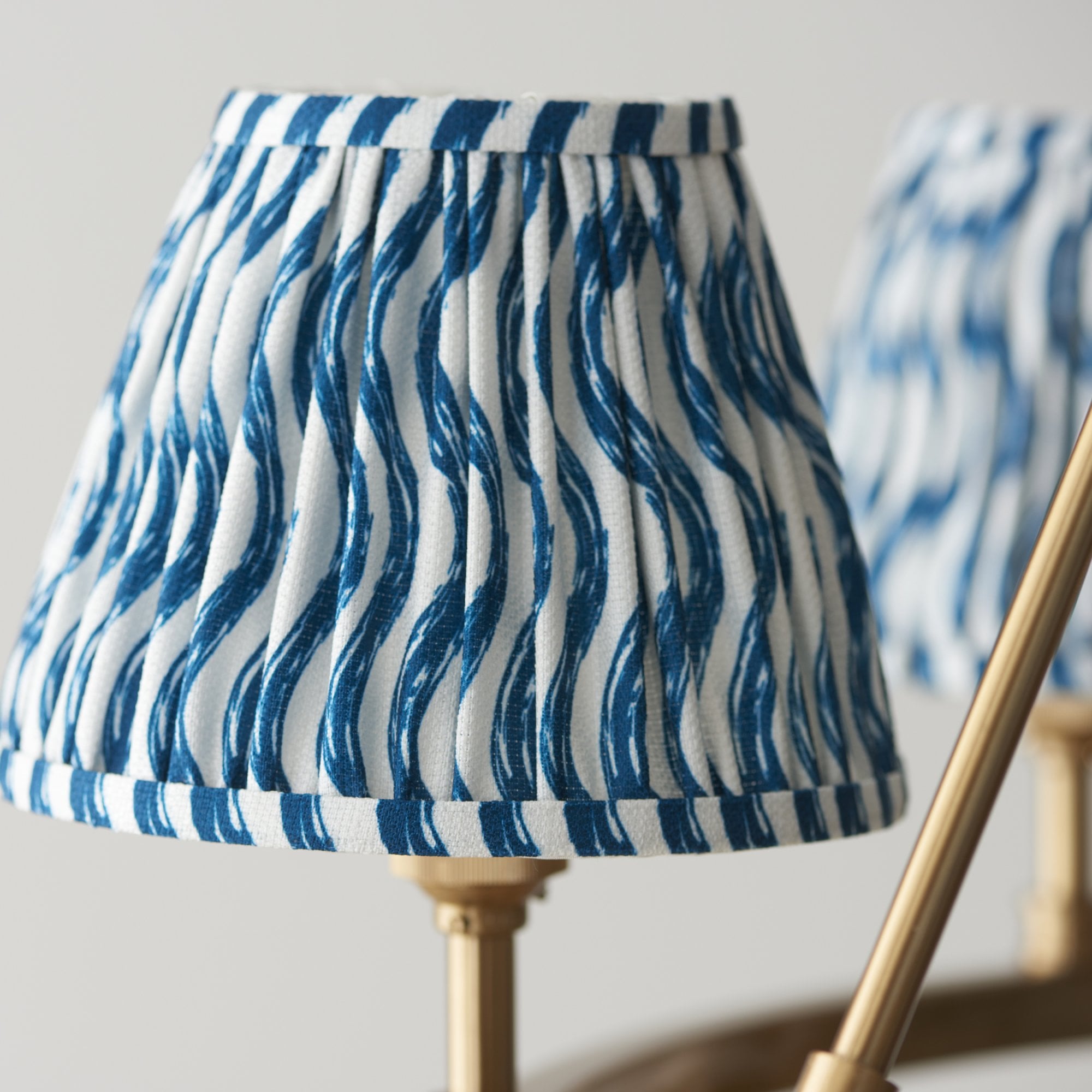 Endon Chester Pendant & Ripple 16cm Marlin Blue Shade