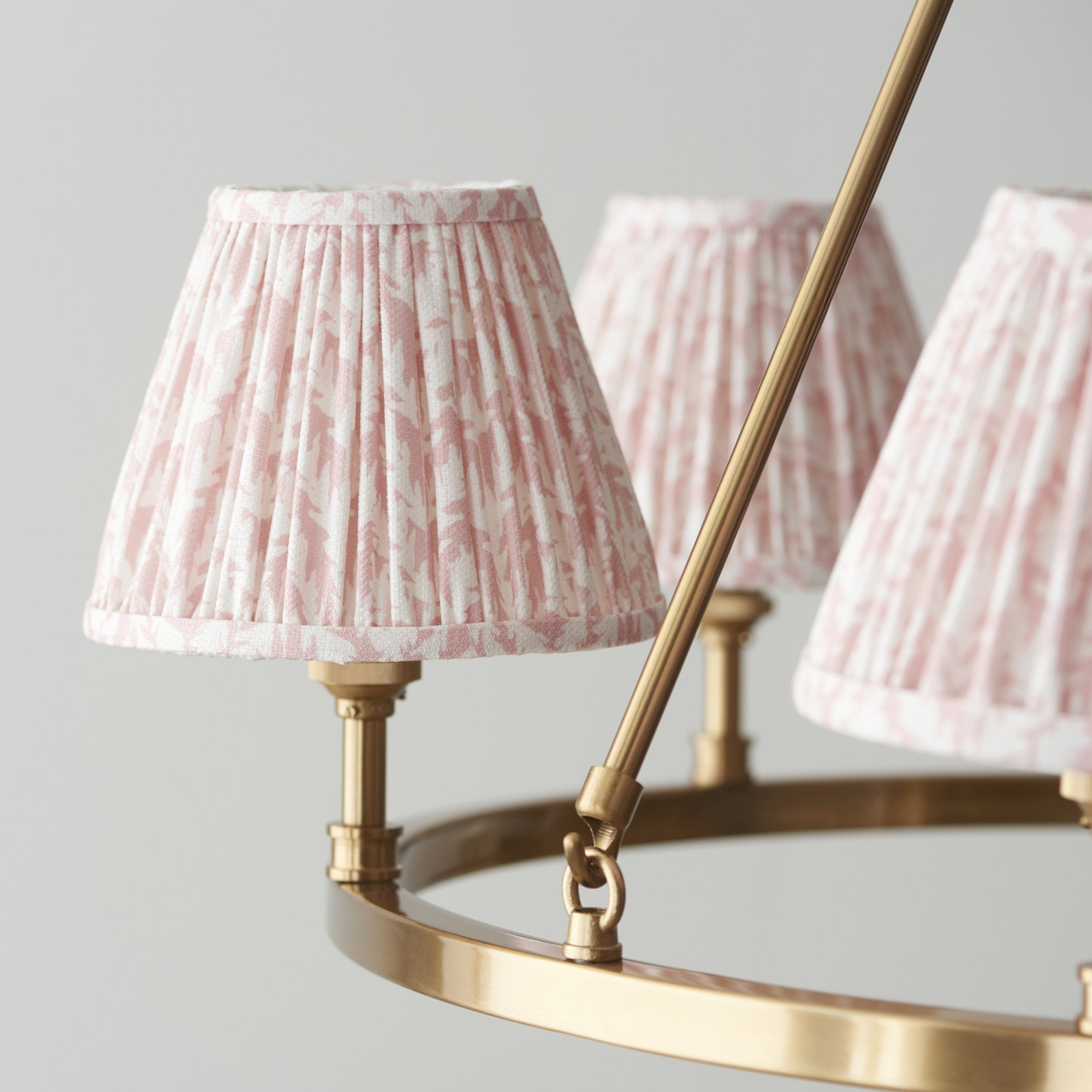 Endon Chester Pendant & Leaf 16cm Peachy Keen Shade