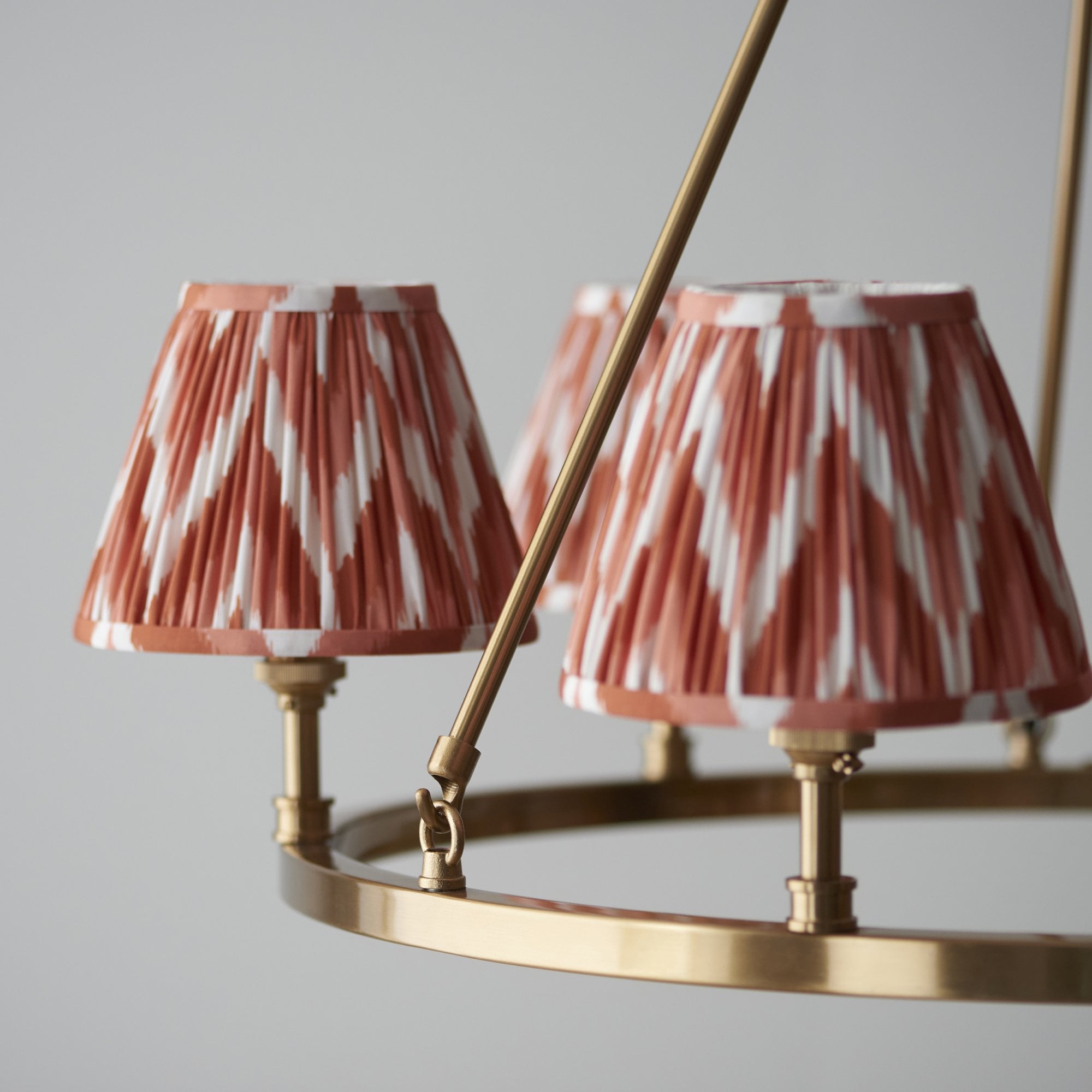 Endon Chester Pendant & Zigzag 16cm Apricot Orange Shade