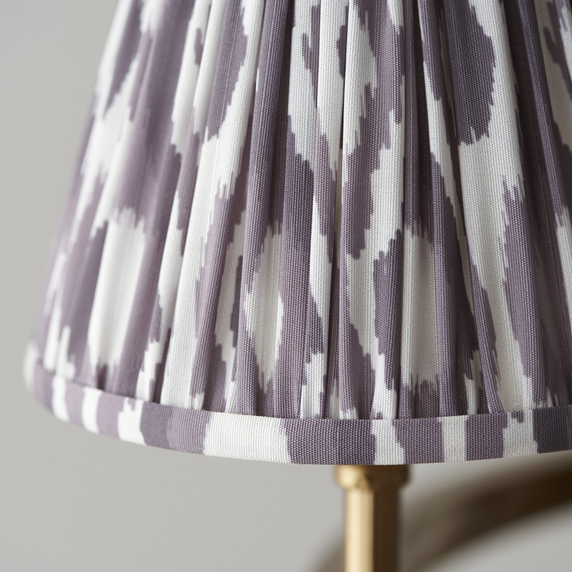 Endon Chester Aged Brass Plate 6 Light Pendant & Ikat 16cm Pearl Grey Shade