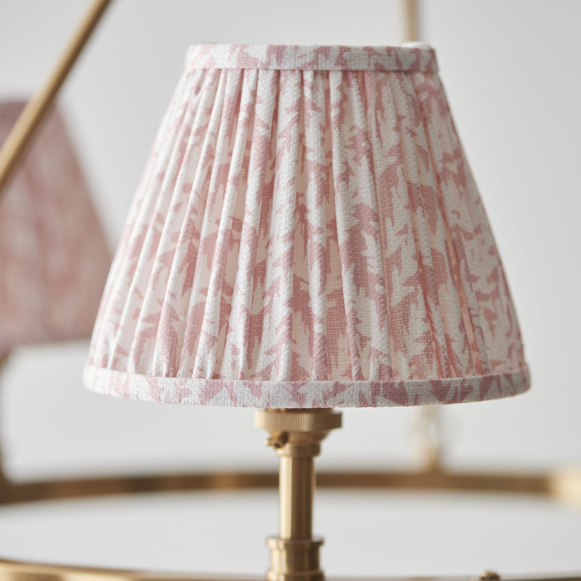 Endon Chester Pendant & Leaf 16cm Peachy Keen Shade