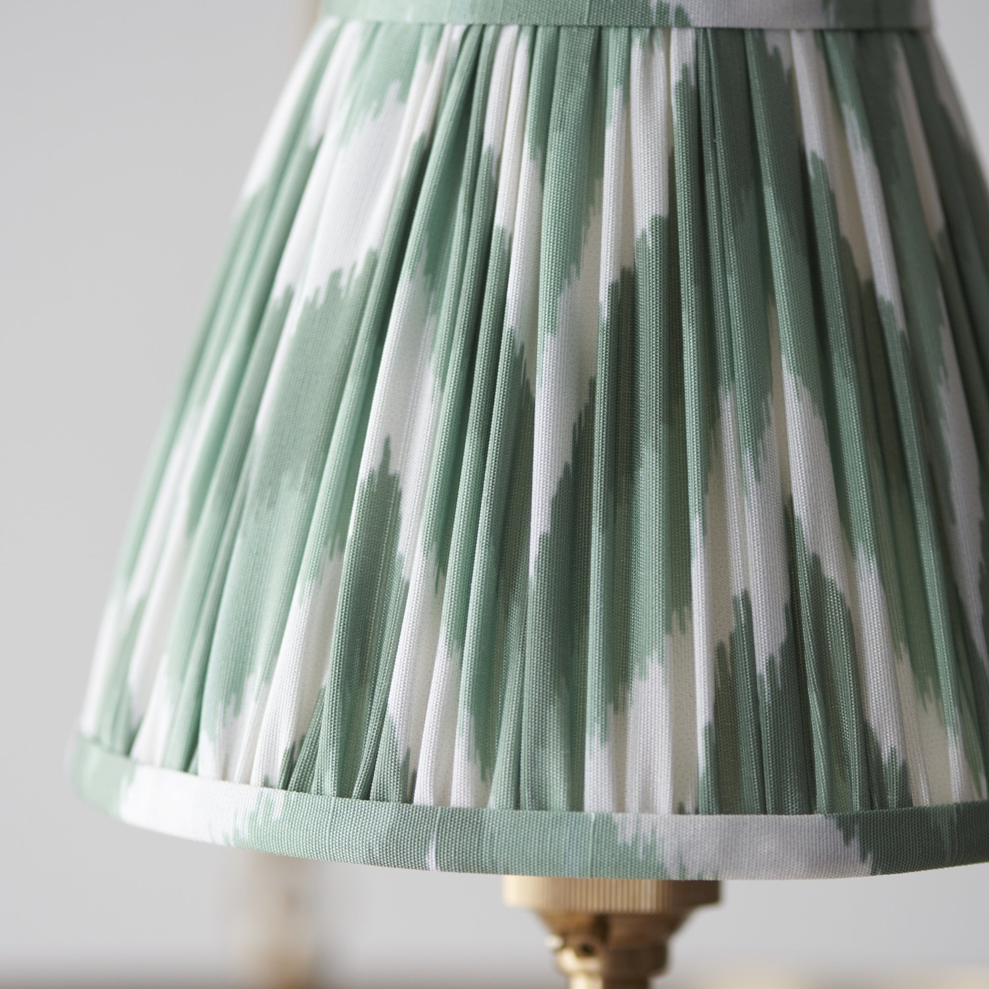 Endon Chester Aged Brass Plate 6 Light Pendant & Zigzag 16cm Cotswold Green Shade
