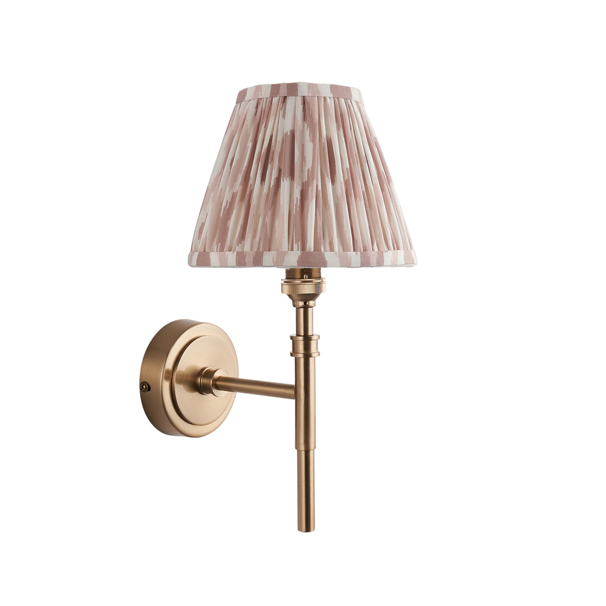 Endon Chester Wall Light & Ikat 16cm Neutral Shade