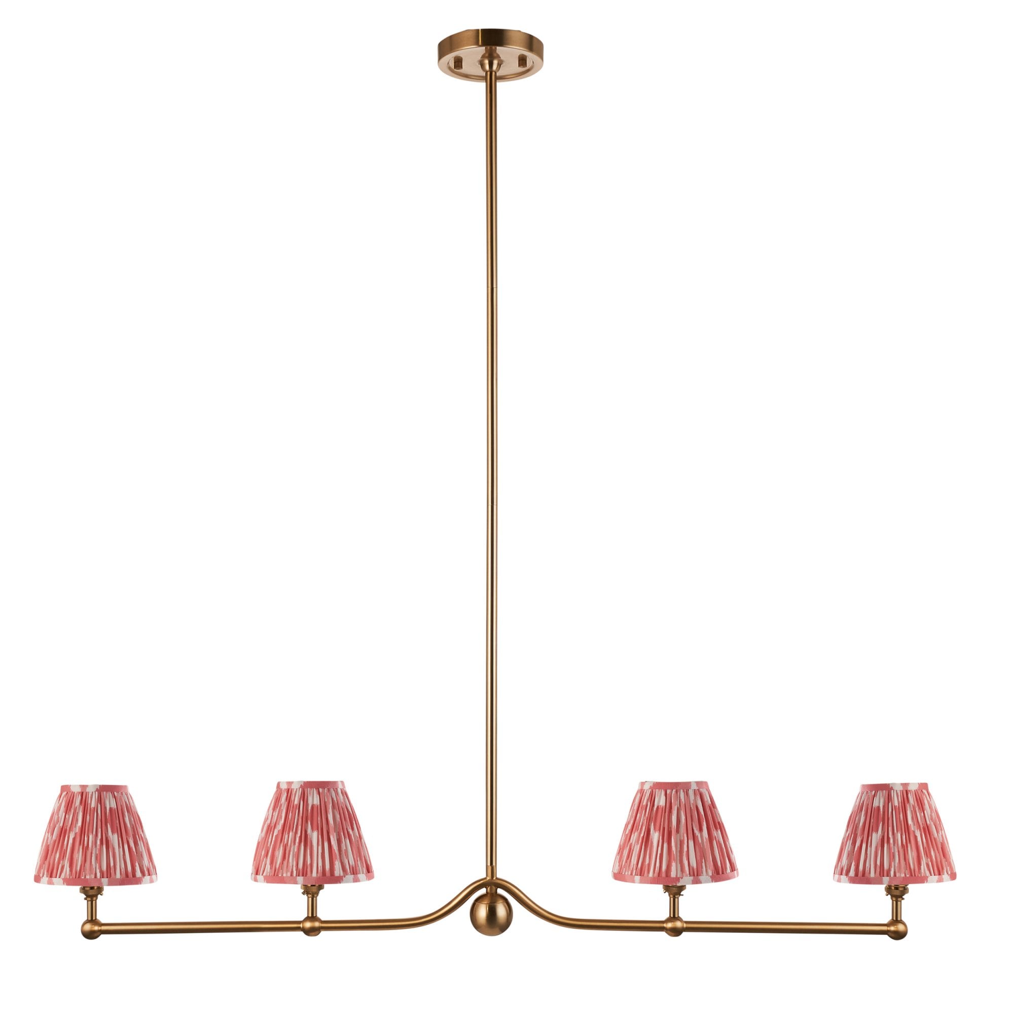 Endon Santiago Pendant & Ikat 16cm Coral Pink Shade