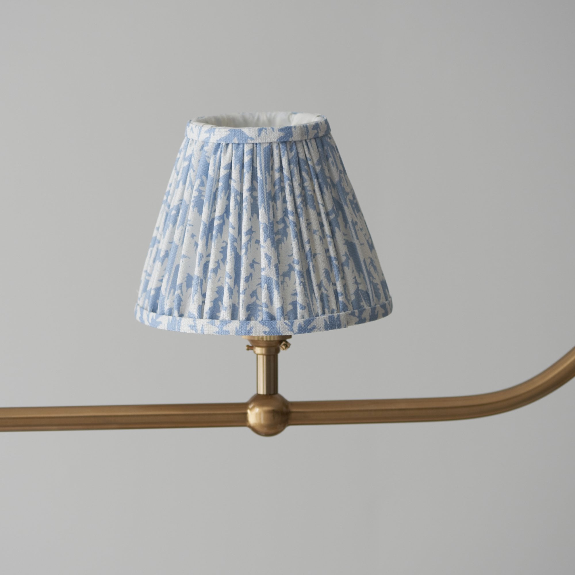 Endon Santiago Pendant & Leaf 16cm Shell Bay Blue Shade