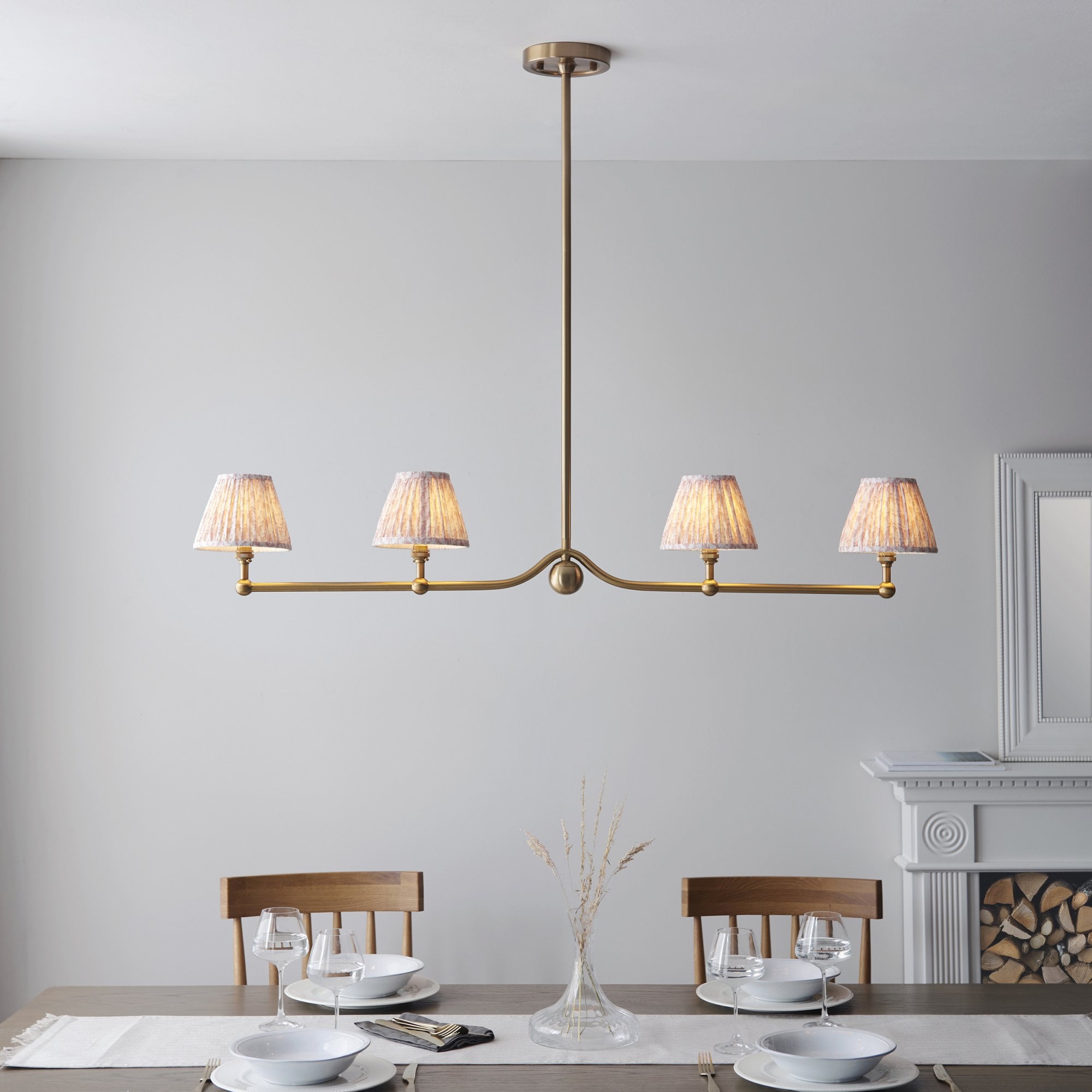 Endon Santiago Pendant & Leaf 16cm Peachy Keen Shade