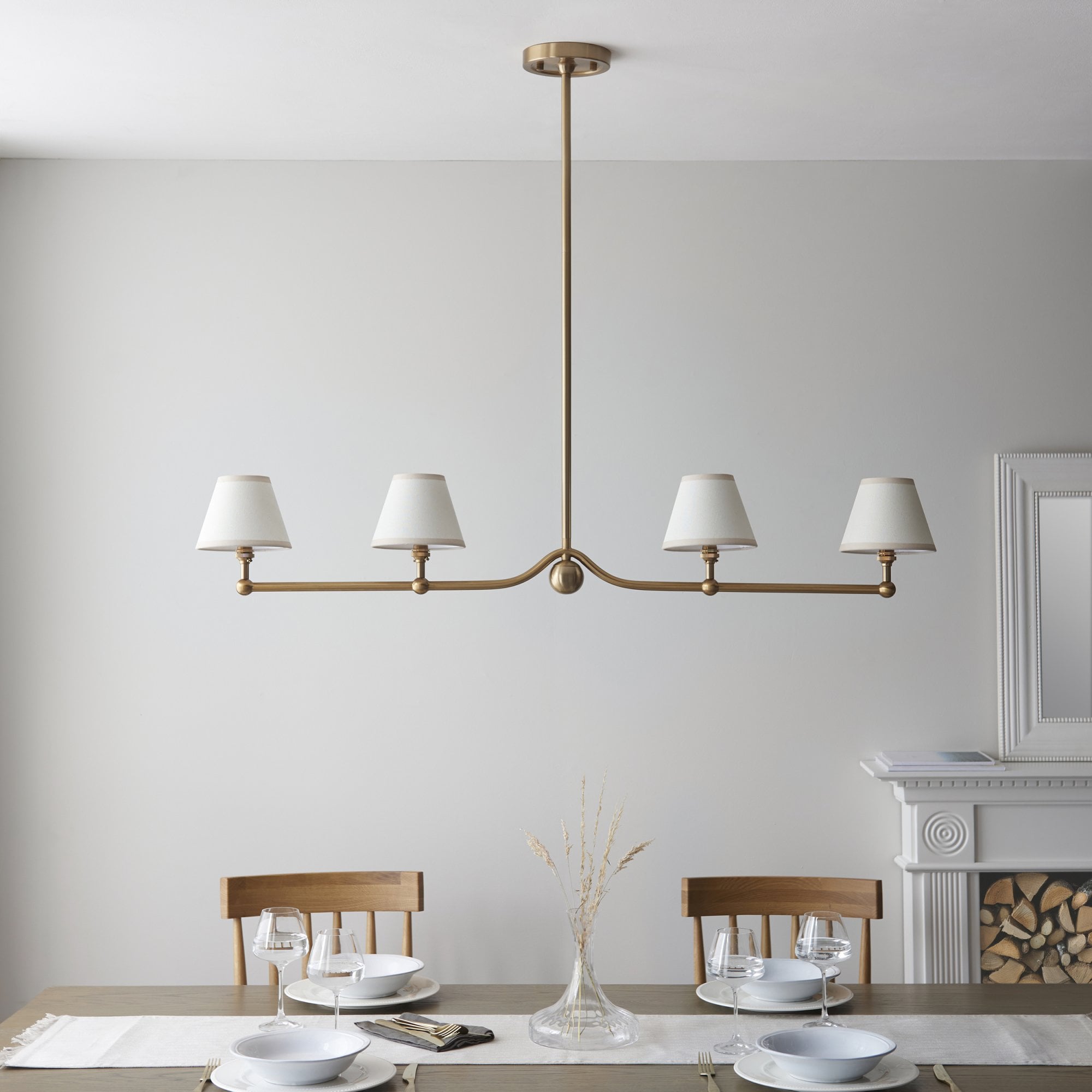 Endon Santiago Pendant & Ivy 16cm Vintage White Shade