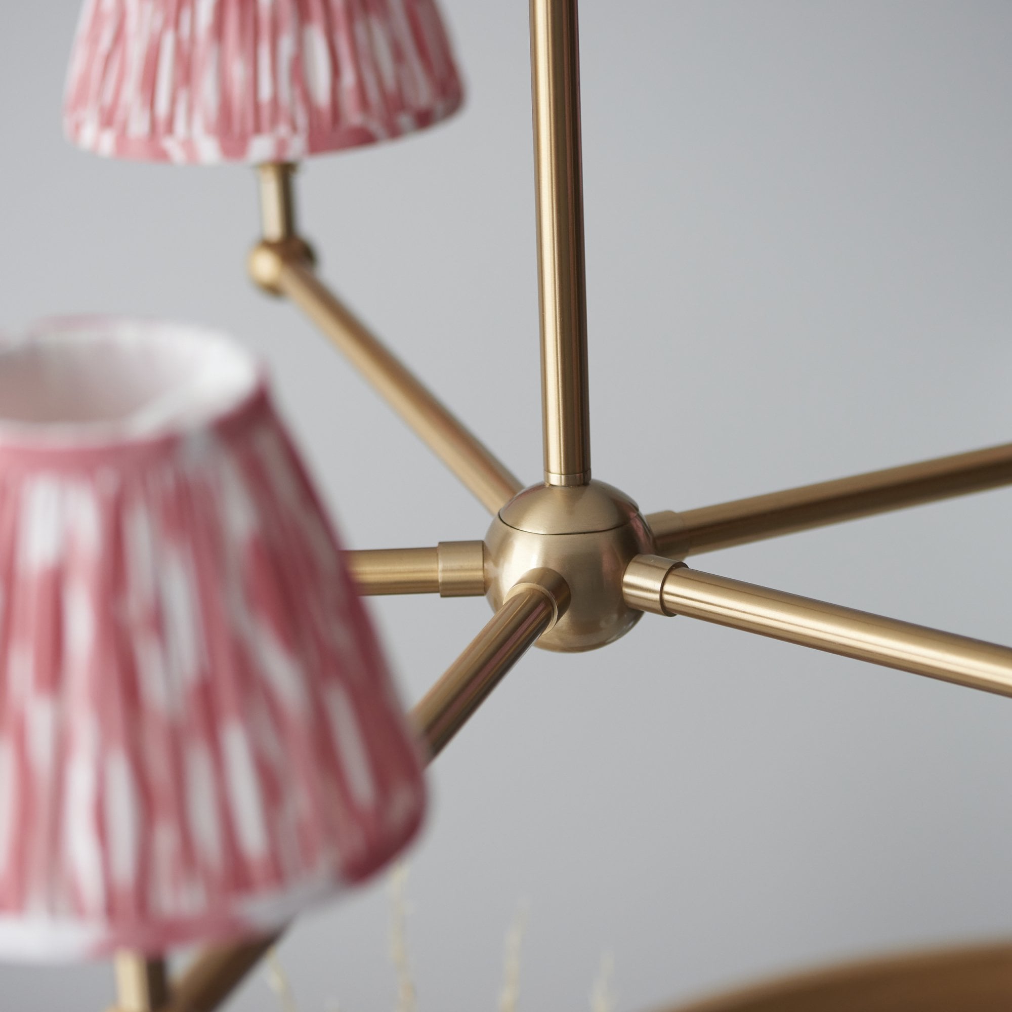 Endon Santiago Pendant & Ikat 16cm Coral Pink Shade