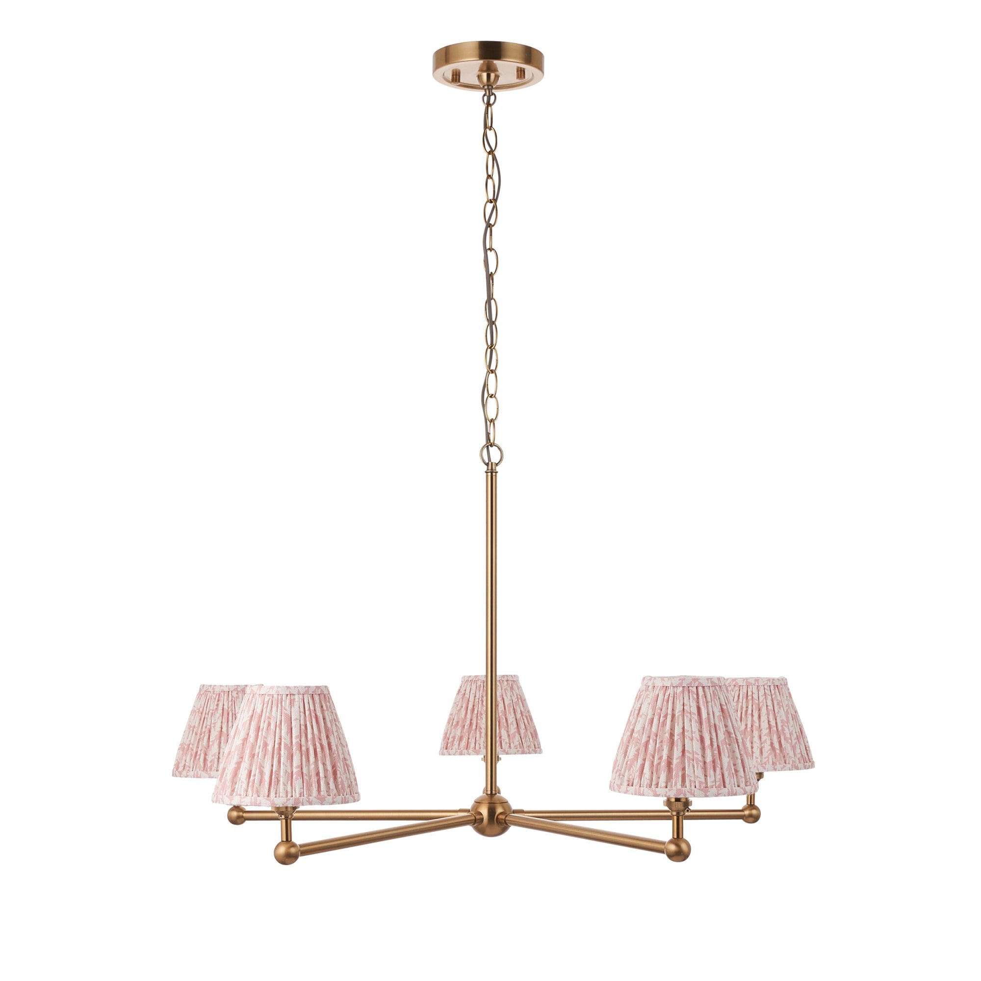Endon Santiago Pendant & Leaf 16cm Peachy Keen Shade