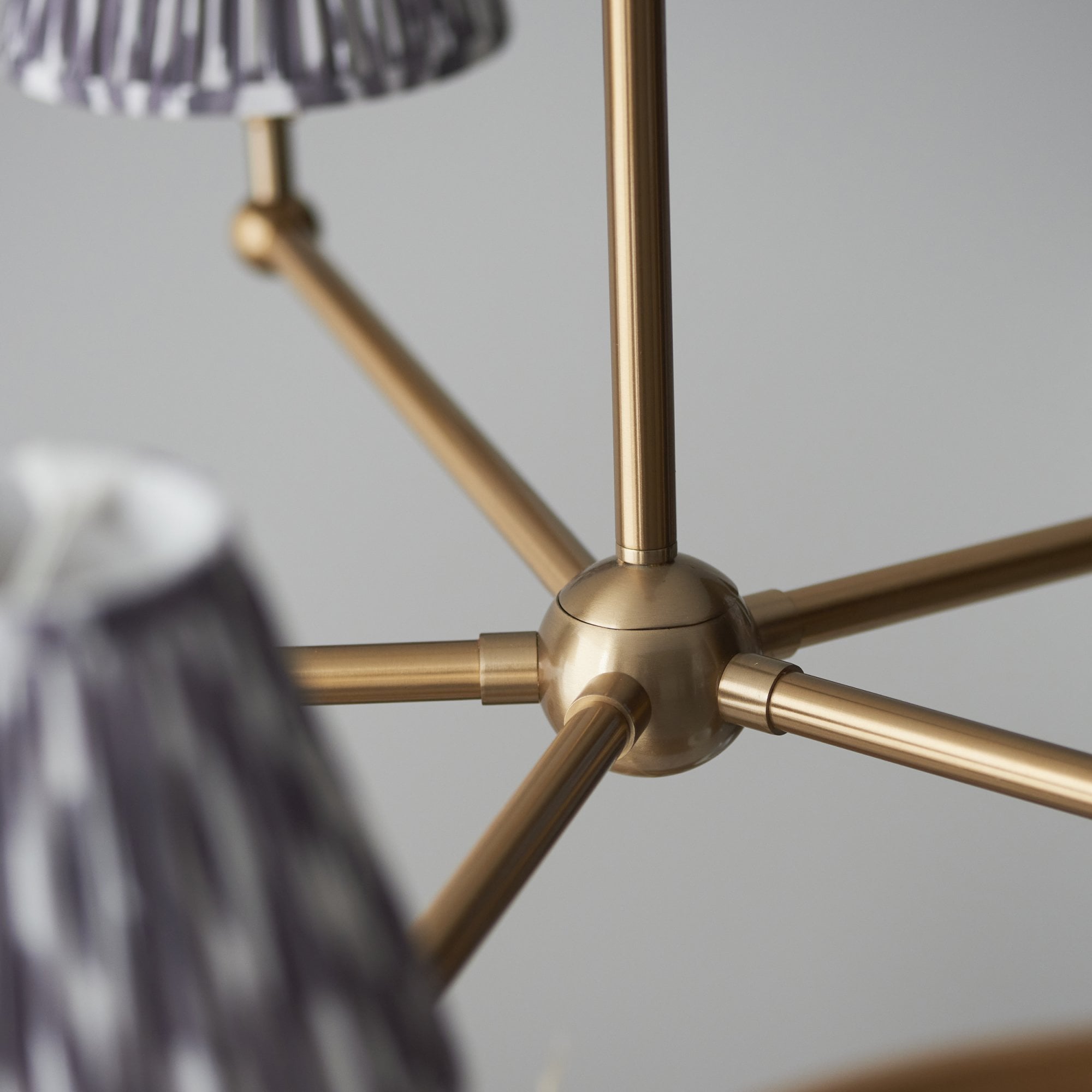 Endon Santiago Pendant & Ikat 16cm Pearl Grey Shade