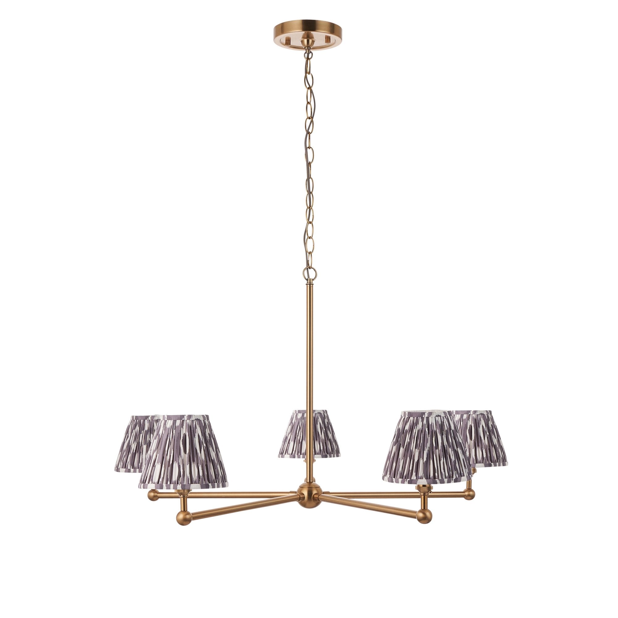 Endon Santiago Pendant & Ikat 16cm Pearl Grey Shade