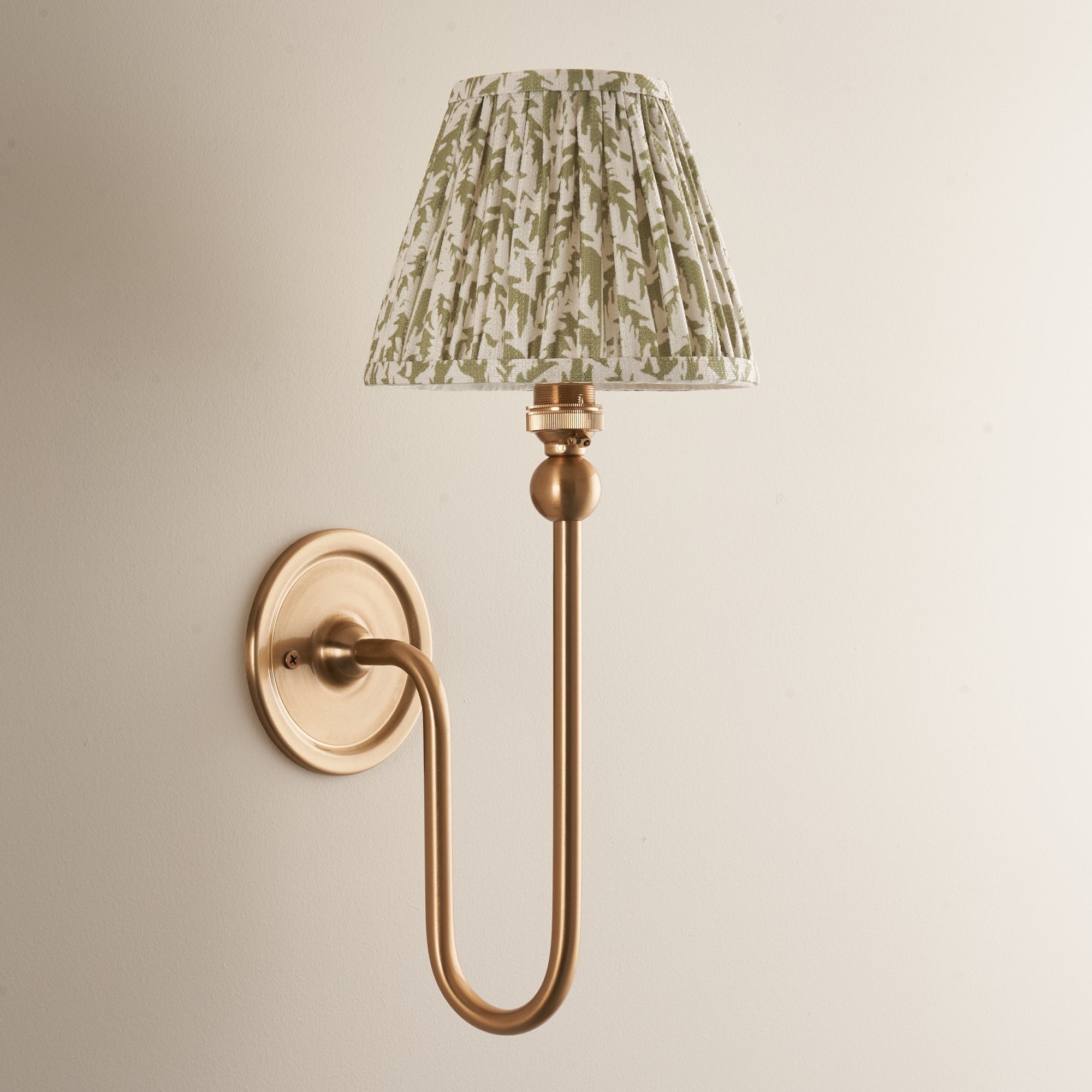 Endon Santiago Wall Light & Leaf 16cm Herb Garden Green Shade