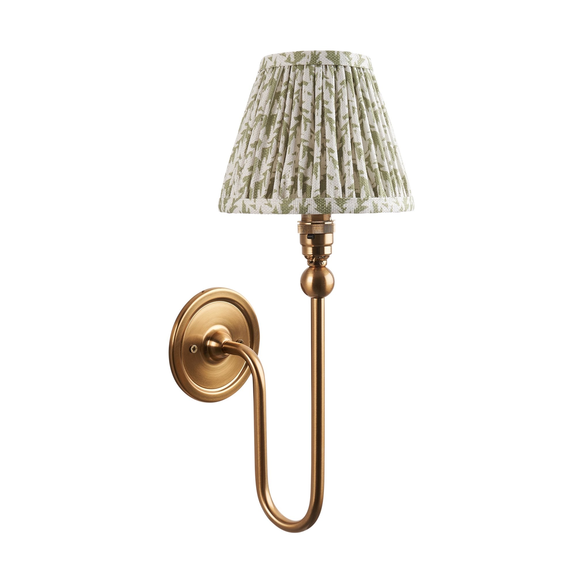Endon Santiago Wall Light & Leaf 16cm Herb Garden Green Shade