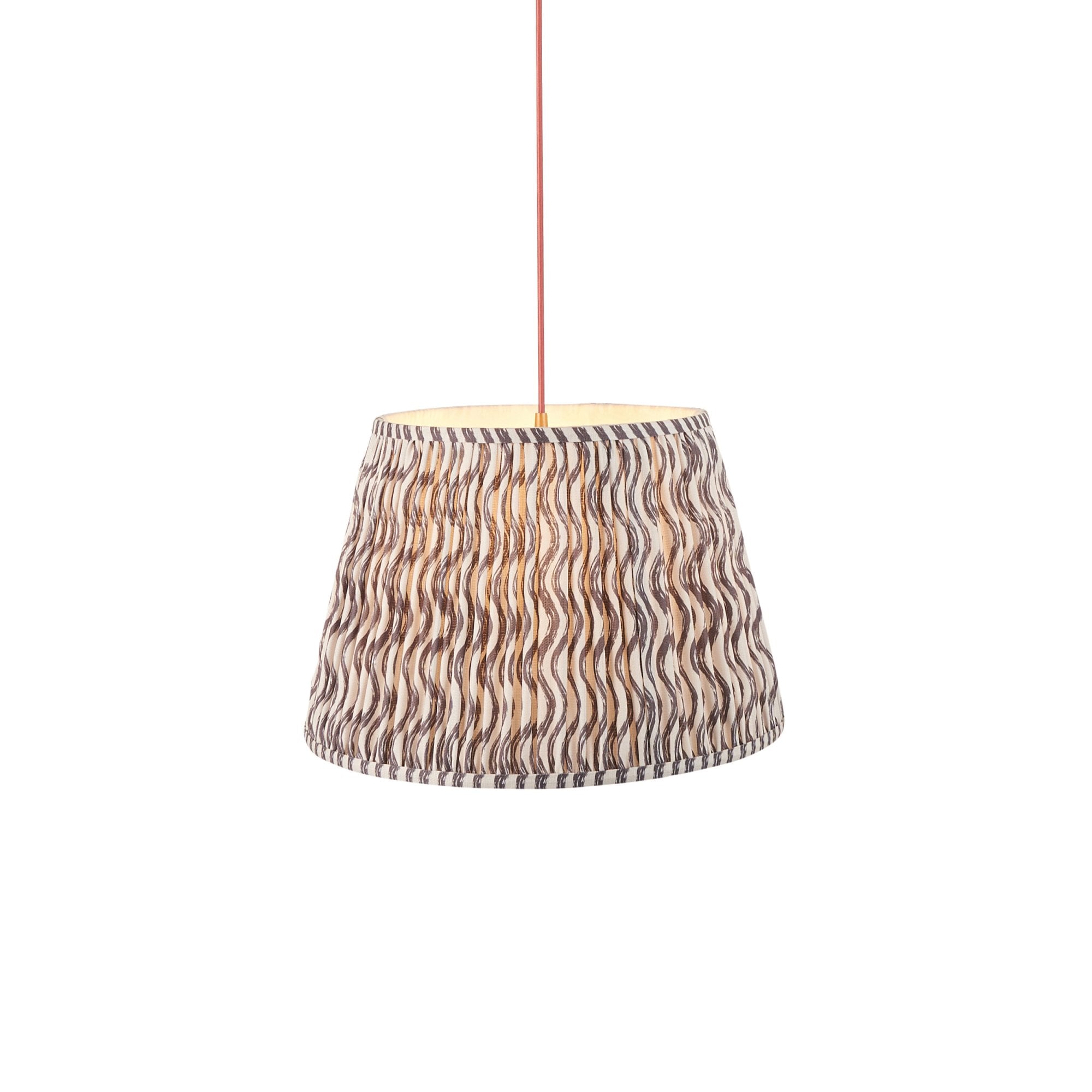 Endon Eltham Pendant & Ripple 40cm Pearl Grey Shade