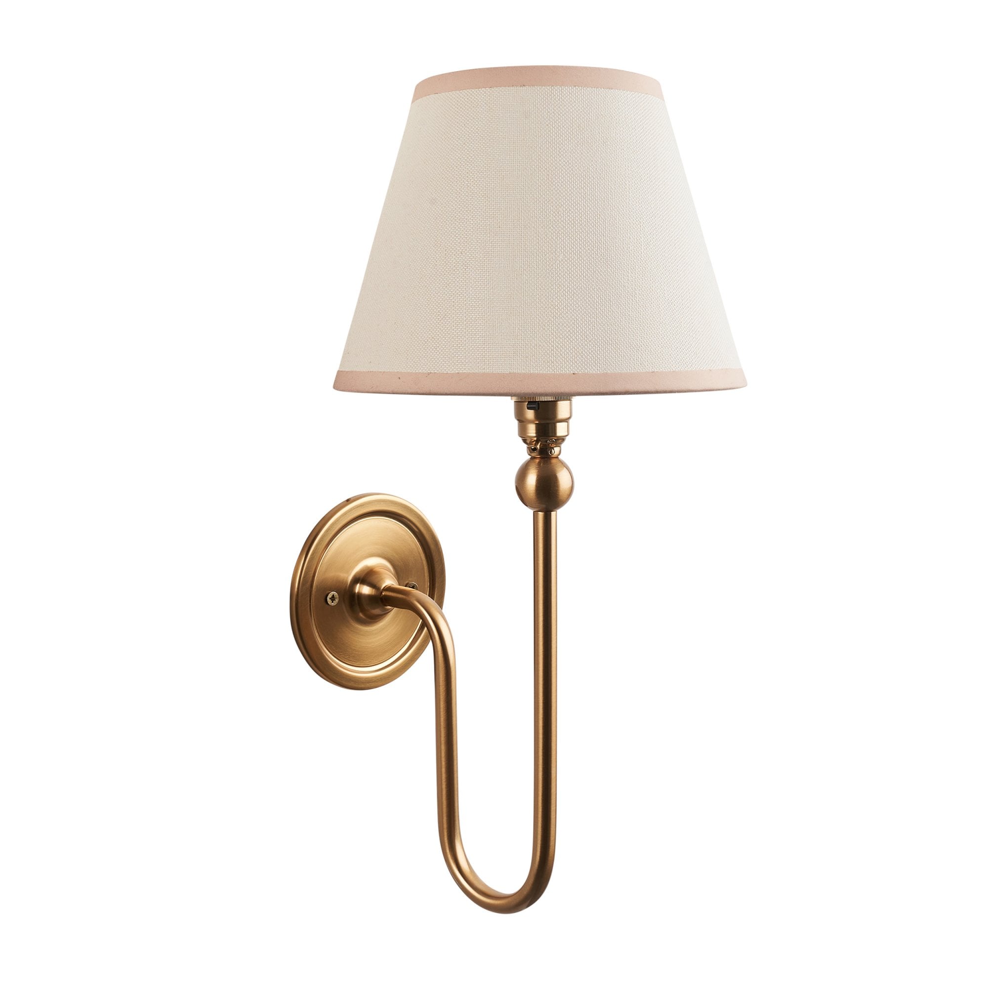 Endon Santiago Wall Light & Ivy 20cm Vintage White Shade