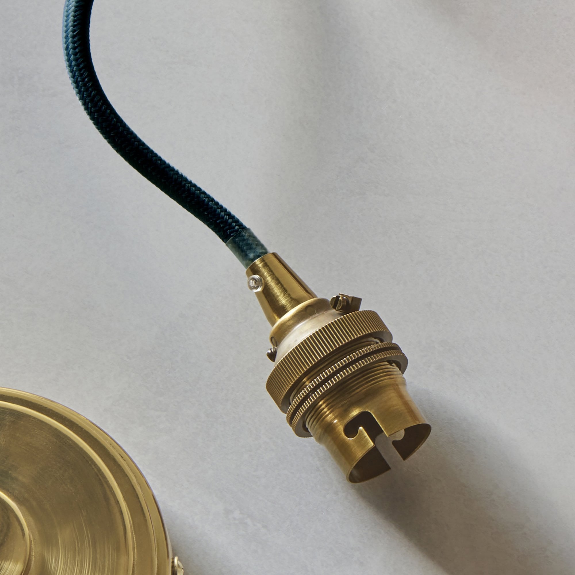 Endon Eltham Subtle Blue Braided Cable Pendant & Ripple 40cm Marlin Blue Shade