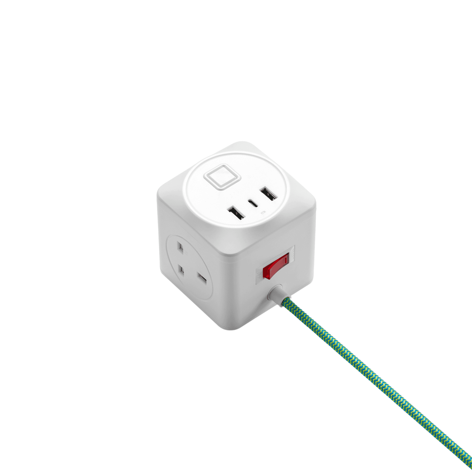 houseof. Extension Lead - Green Fabric Cable