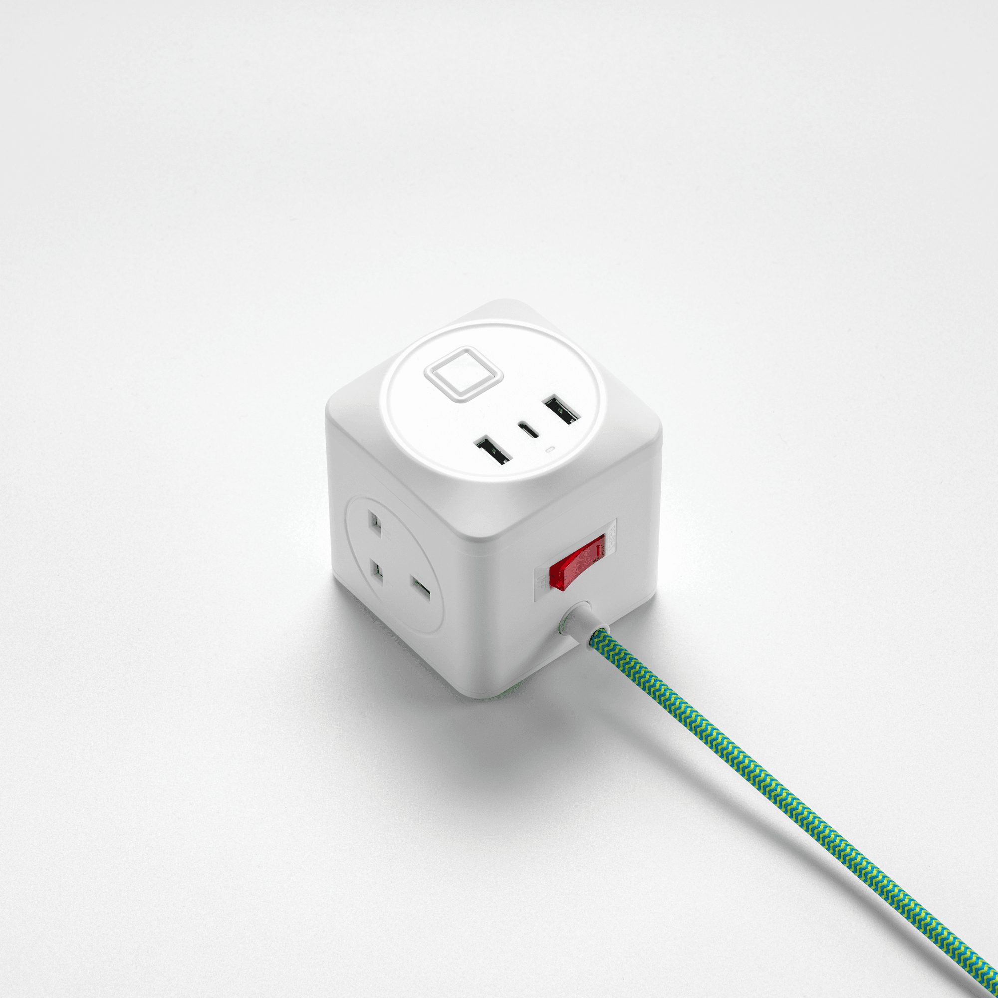 houseof. Extension Lead - Green Fabric Cable