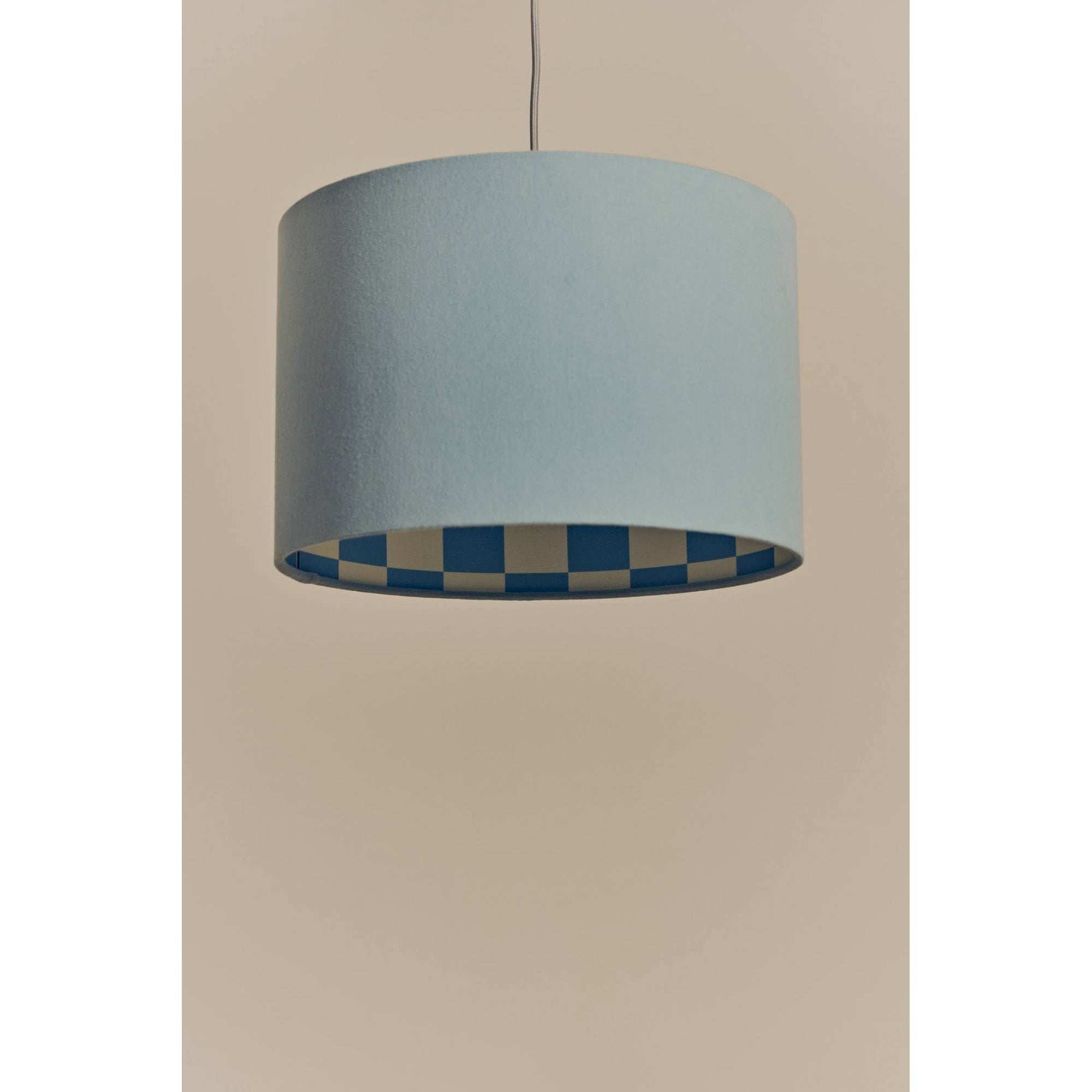 houseof. Checkered Drum Shade  - Damson