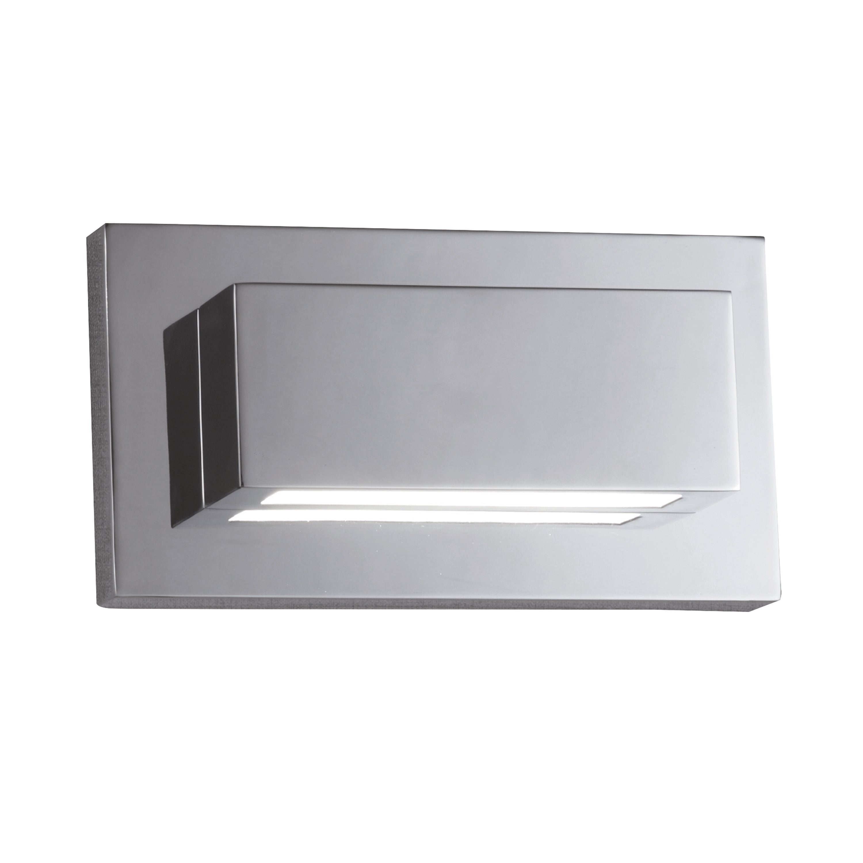 Searchlight Chrome 2 LED Oblong Wall Light With Up & Down Light
