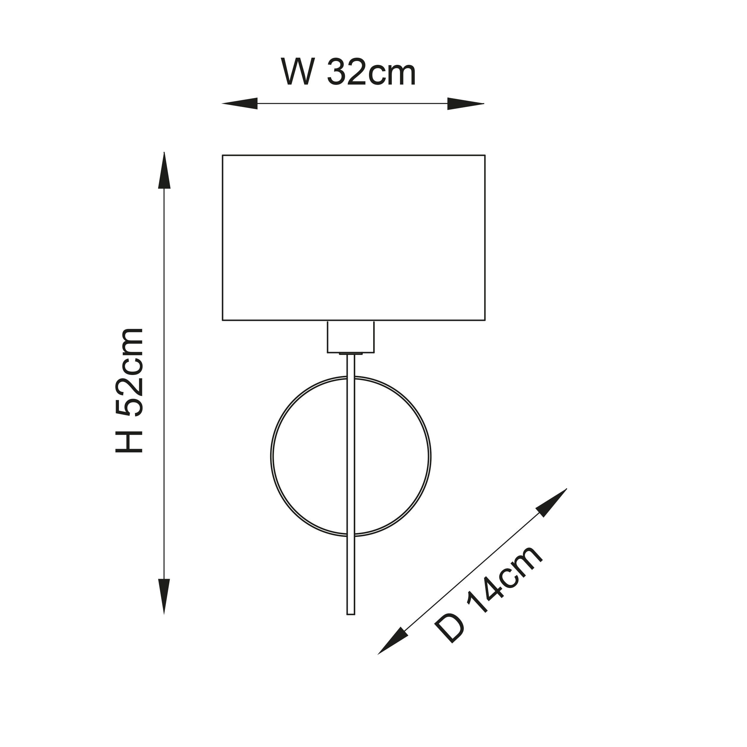 Utopia Interlink Wall Light - Antique Gold With Mink Shade