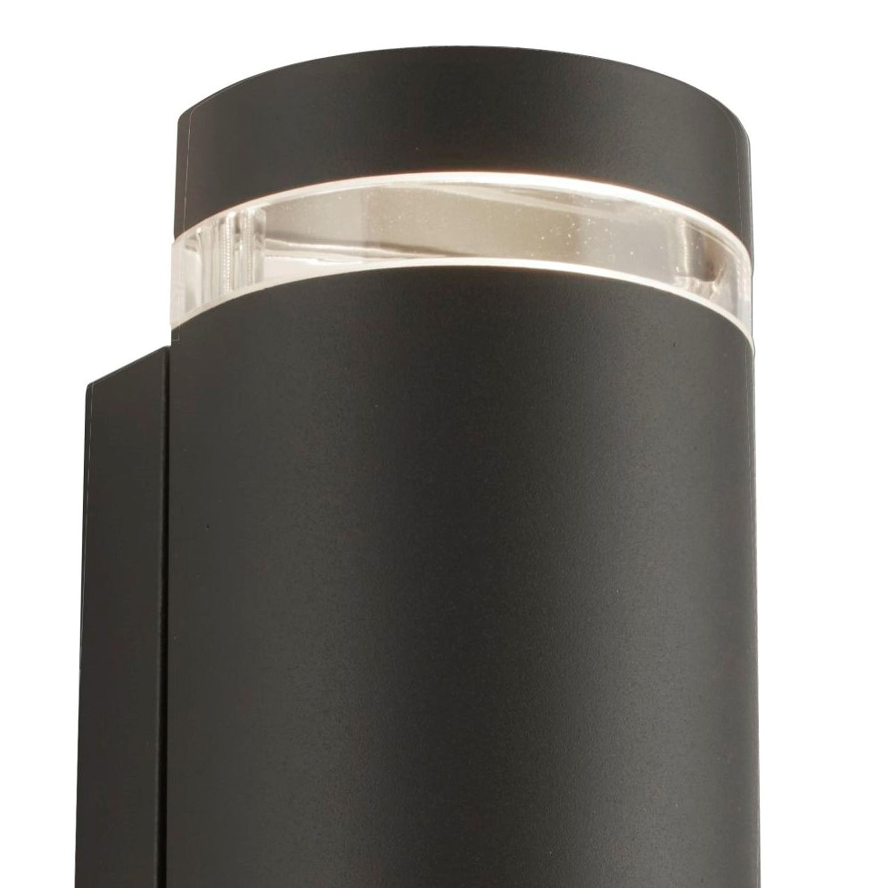 Searchlight Shelley LED Outdoor 2 Light Wall Light - Grey & Clear Diffuser - IP44