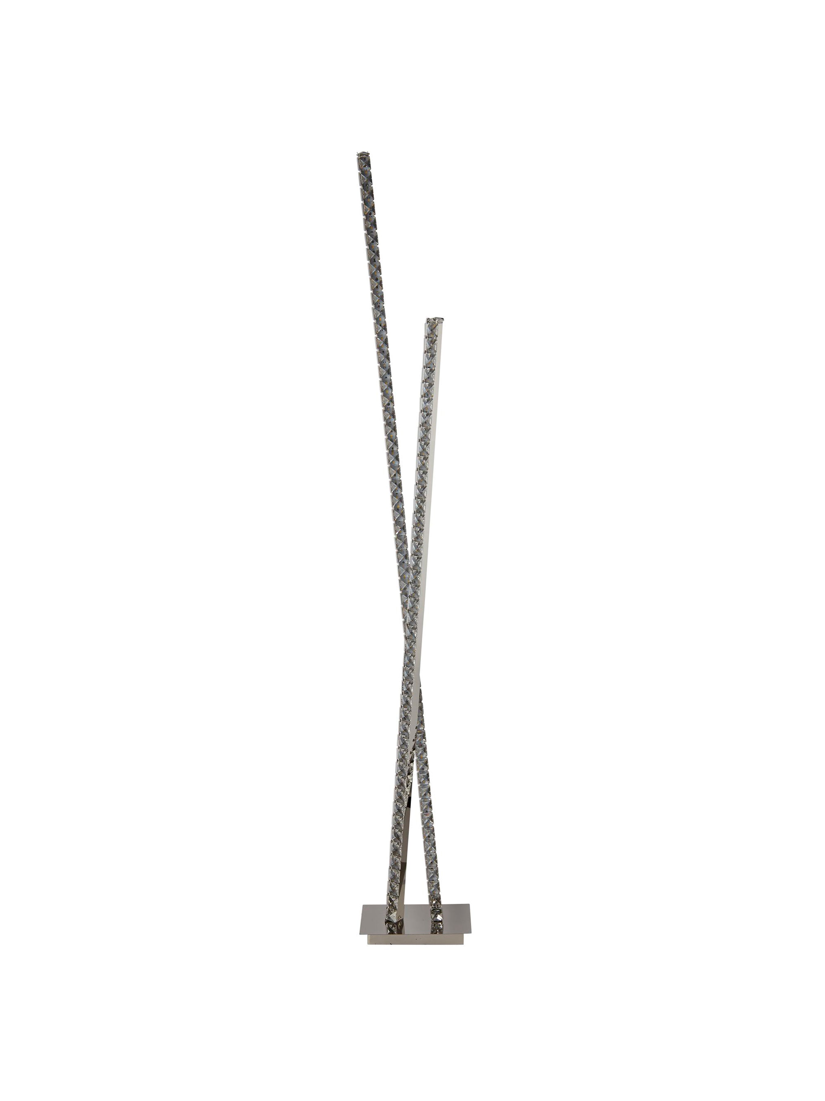 Searchlight Canarvan Floor Lamp - Chrome & Clear Crystal