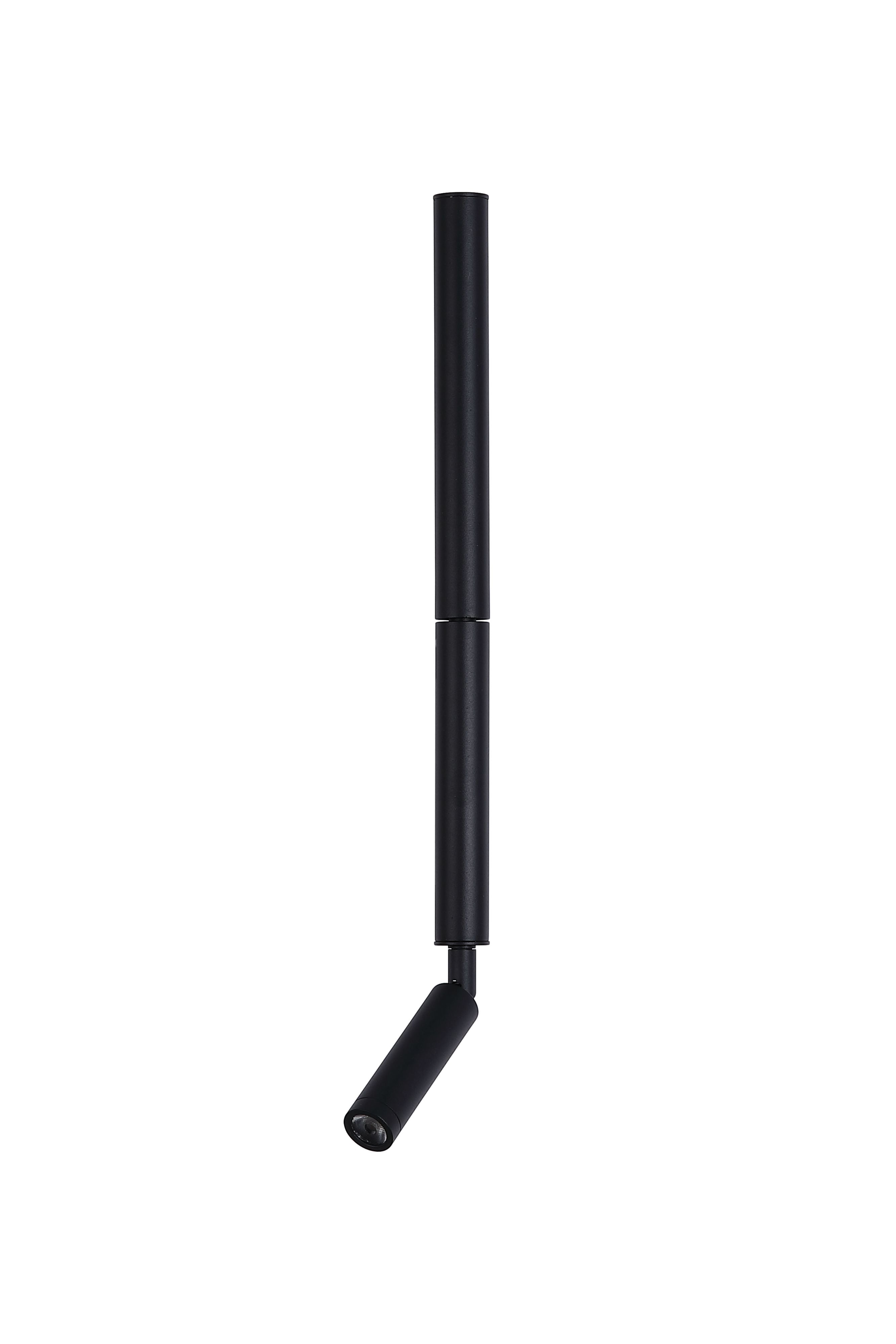 Searchlight Architect LED Wall Light with Reading Arm in matte black - view 2