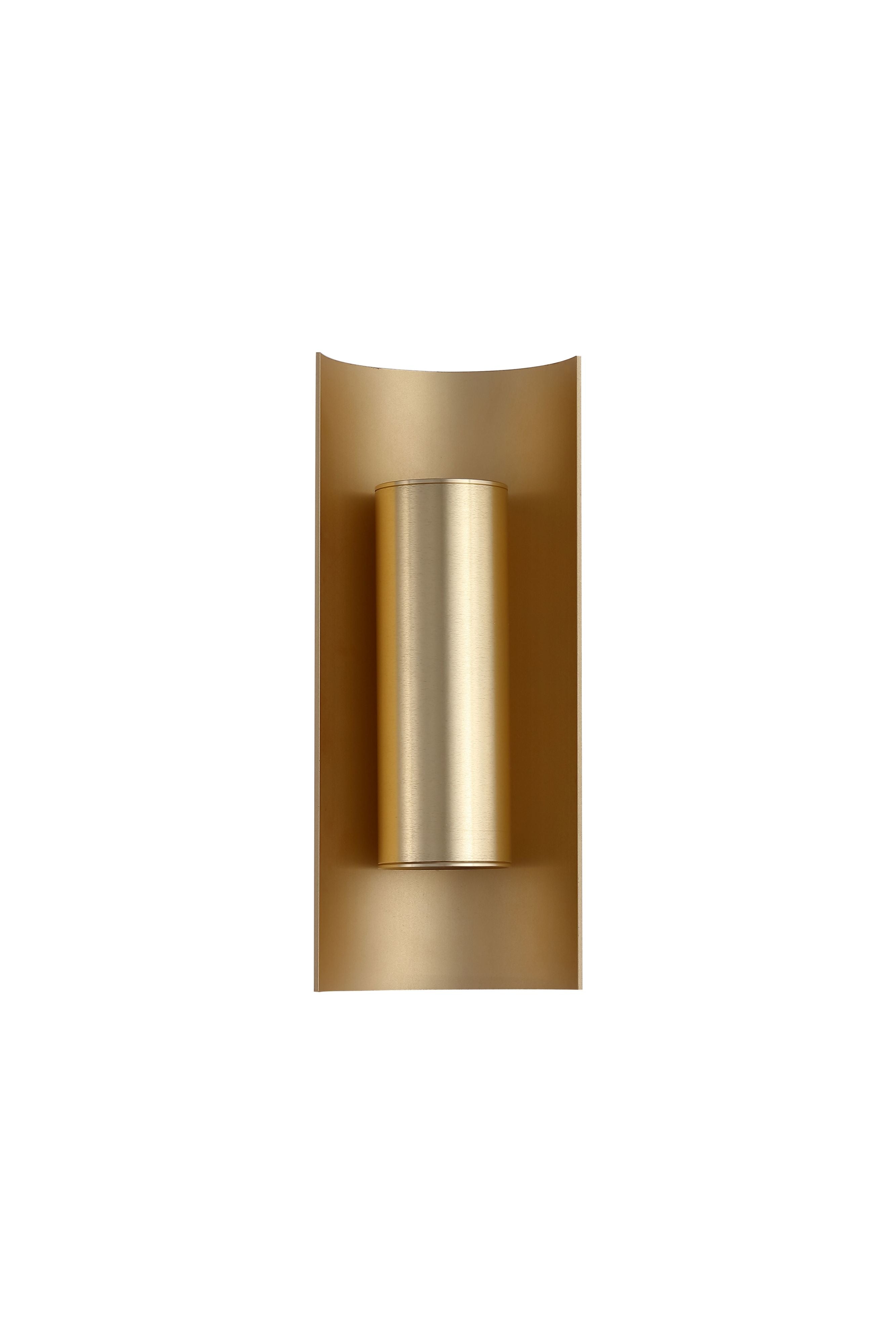 Searchlight Roll 2 Light Wall Light in gold, front studio shot on a white background - view 2