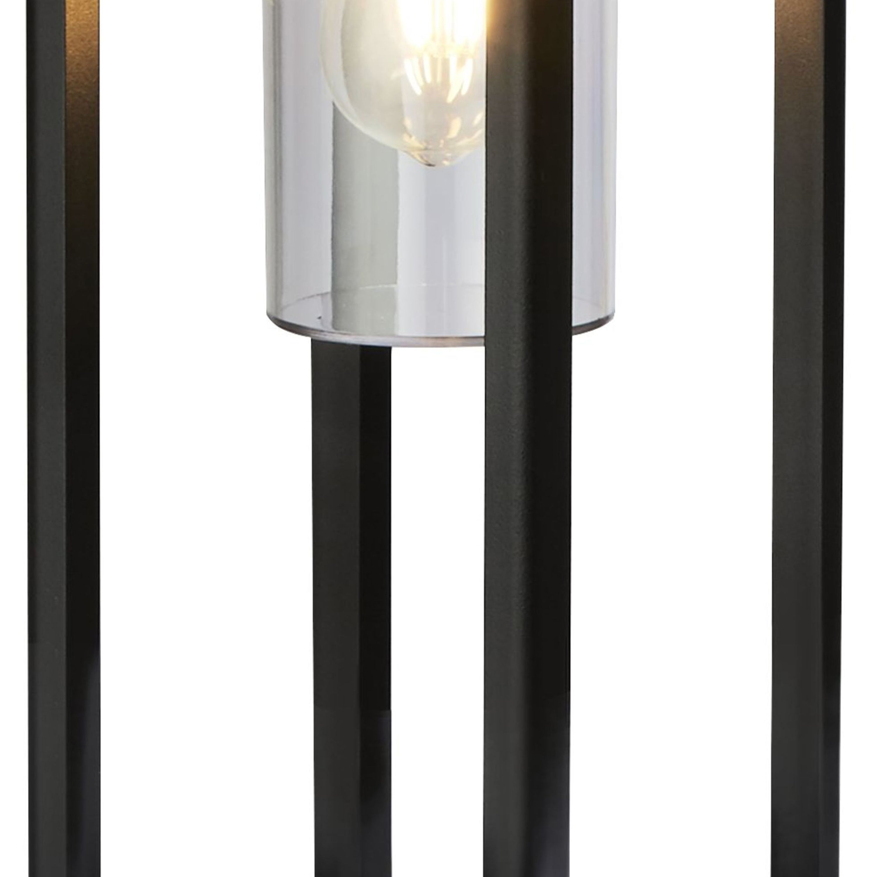 Searchlight Aubery 450mm Outdoor Post - Matt Black with Clear Diffuser