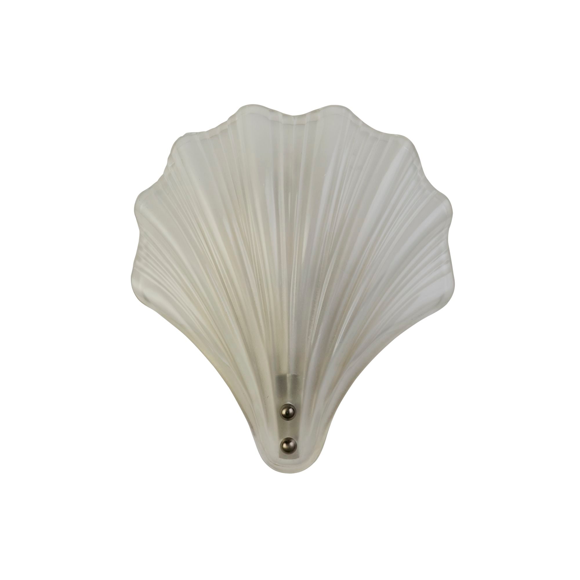 Searchlight Shell wall light with frosted glass shade, satin silver fitting, studio shot - view 2