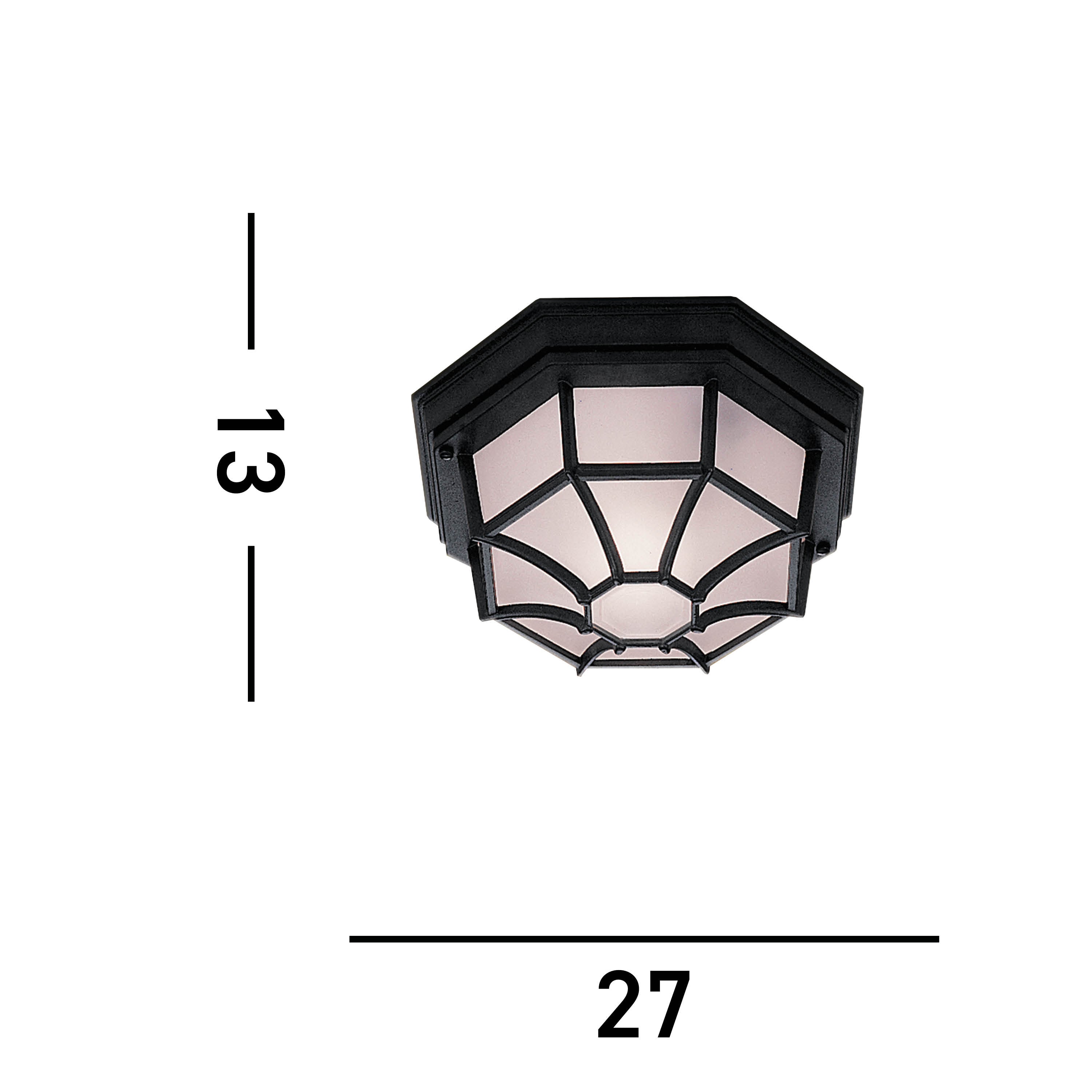Searchlight Verona Flush Outdoor Light - Aluminium & Glass - IP44