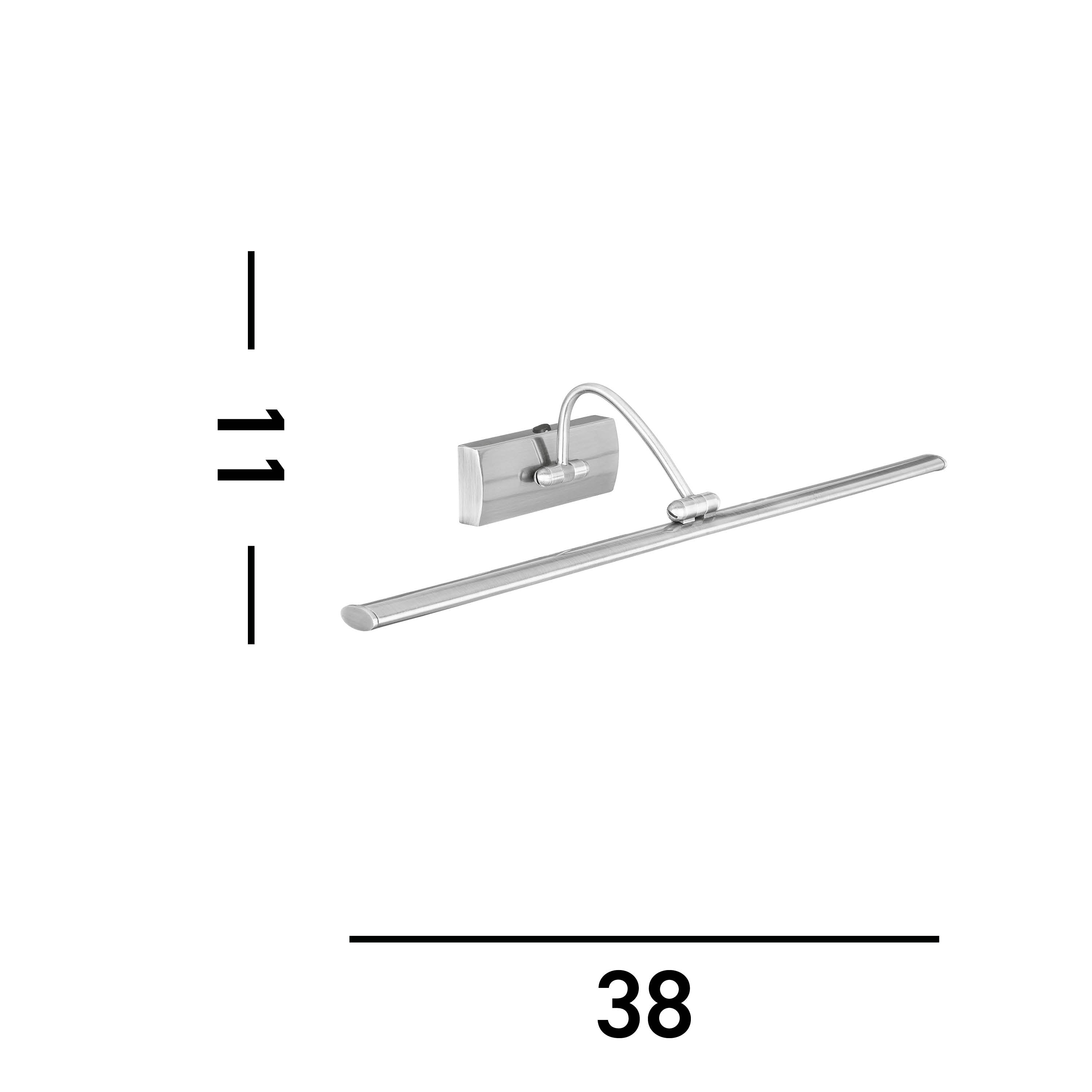 Searchlight Banner Small Picture Light - Satin Silver