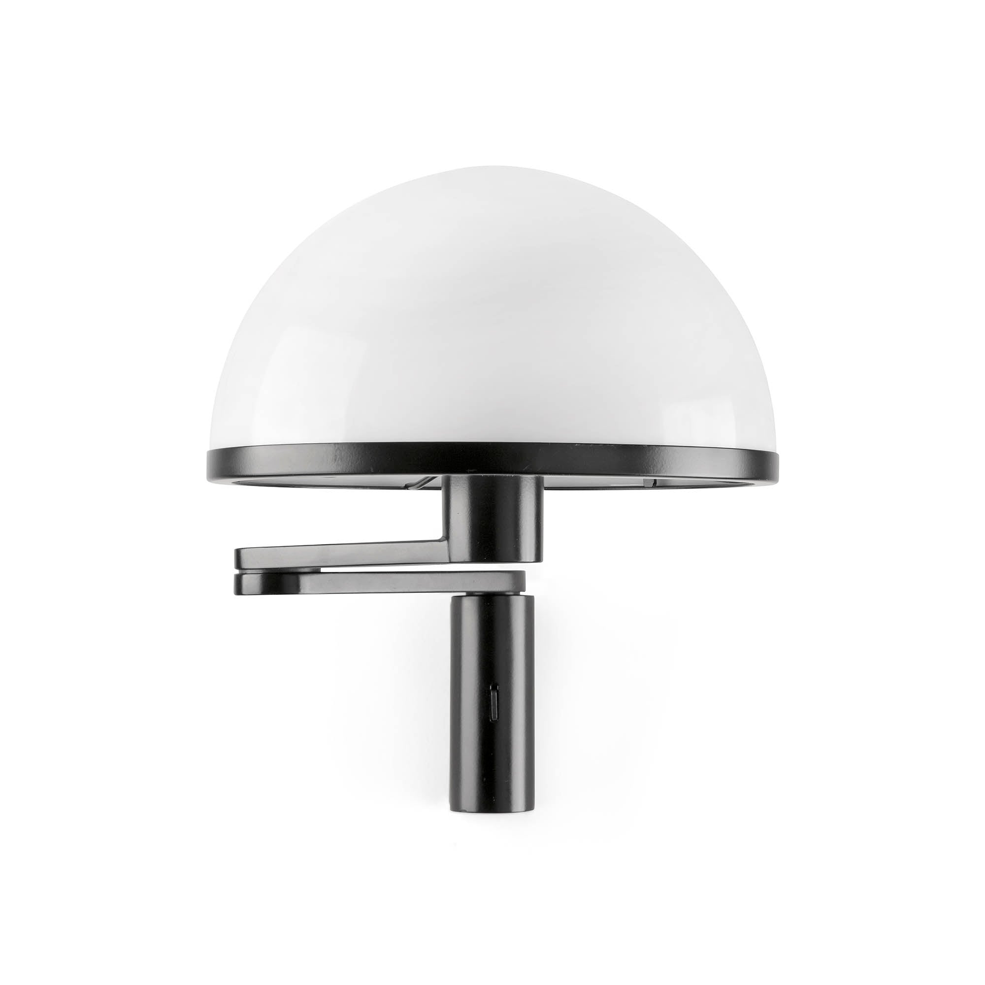 Faro DOME Wall Lamp & Adjustable Arm - Satin Black & Gloss White