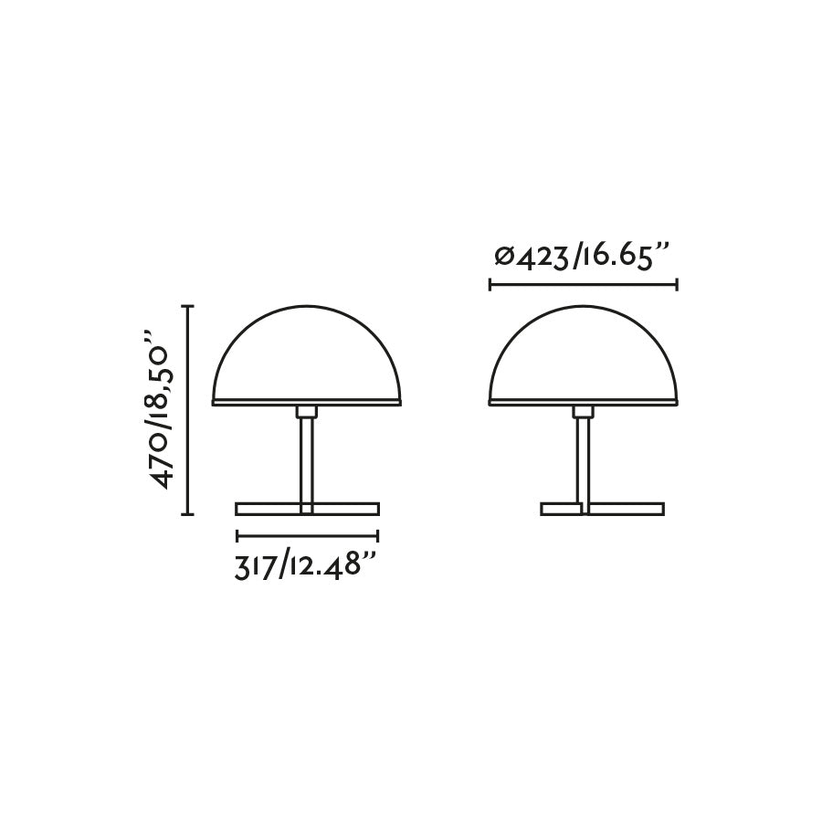 Faro DOME Medium Table Lamp - Satin Black & Gloss White