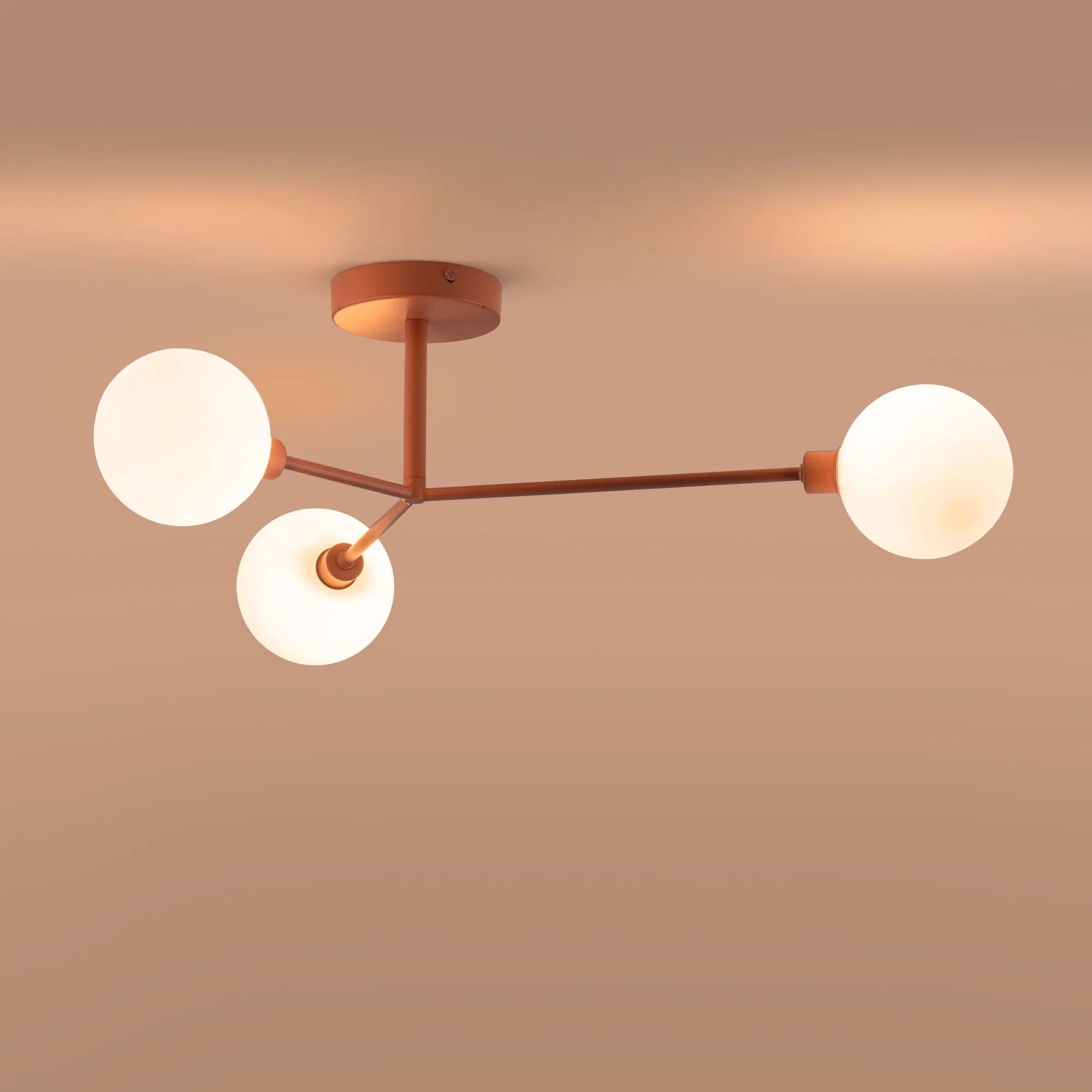 houseof. Flush 3 Light Ceiling Light - Pink