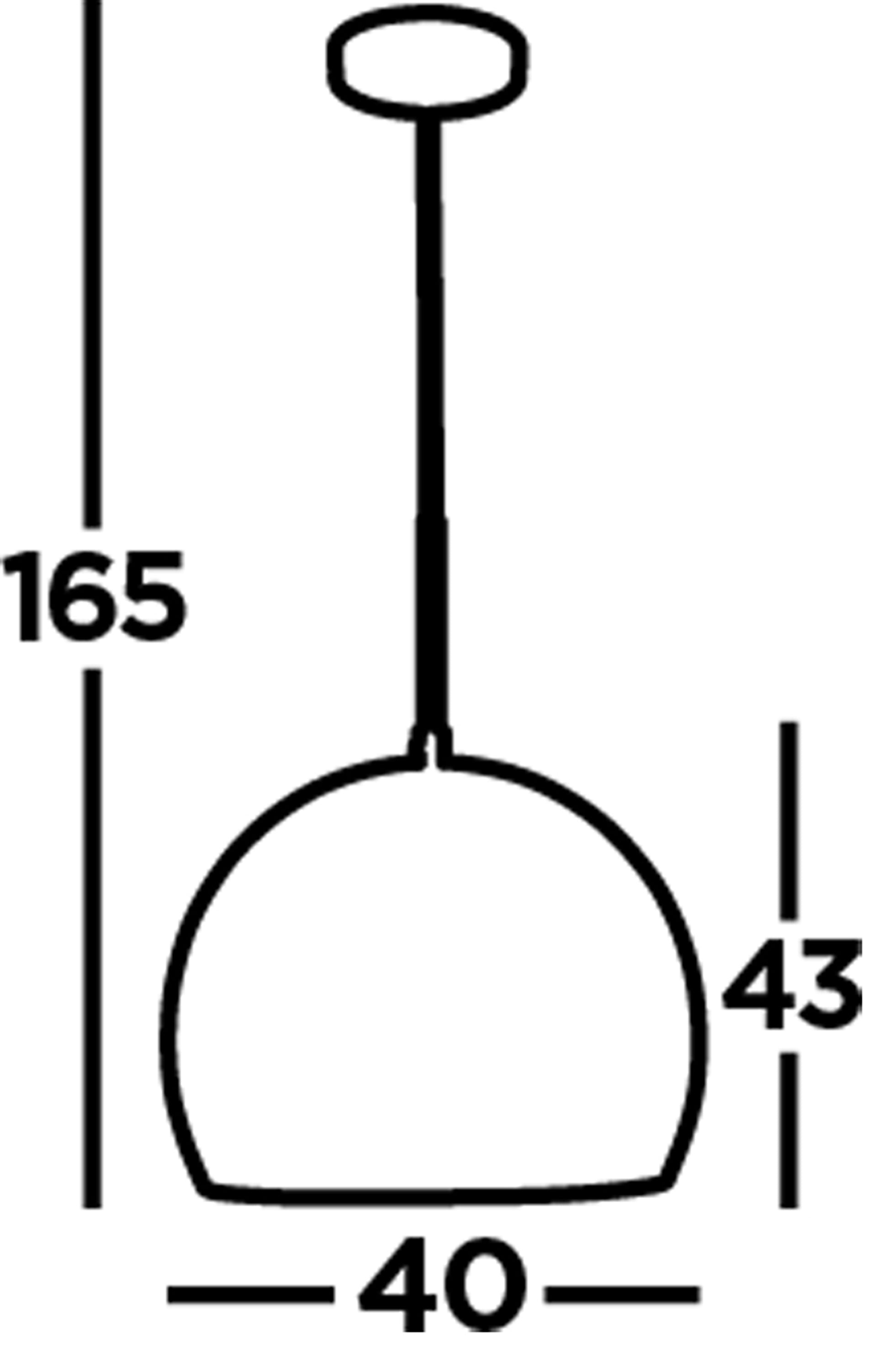Searchlight Ireton Pendant - Single 40cm Matt Black Ball Pendant, Gold Interior