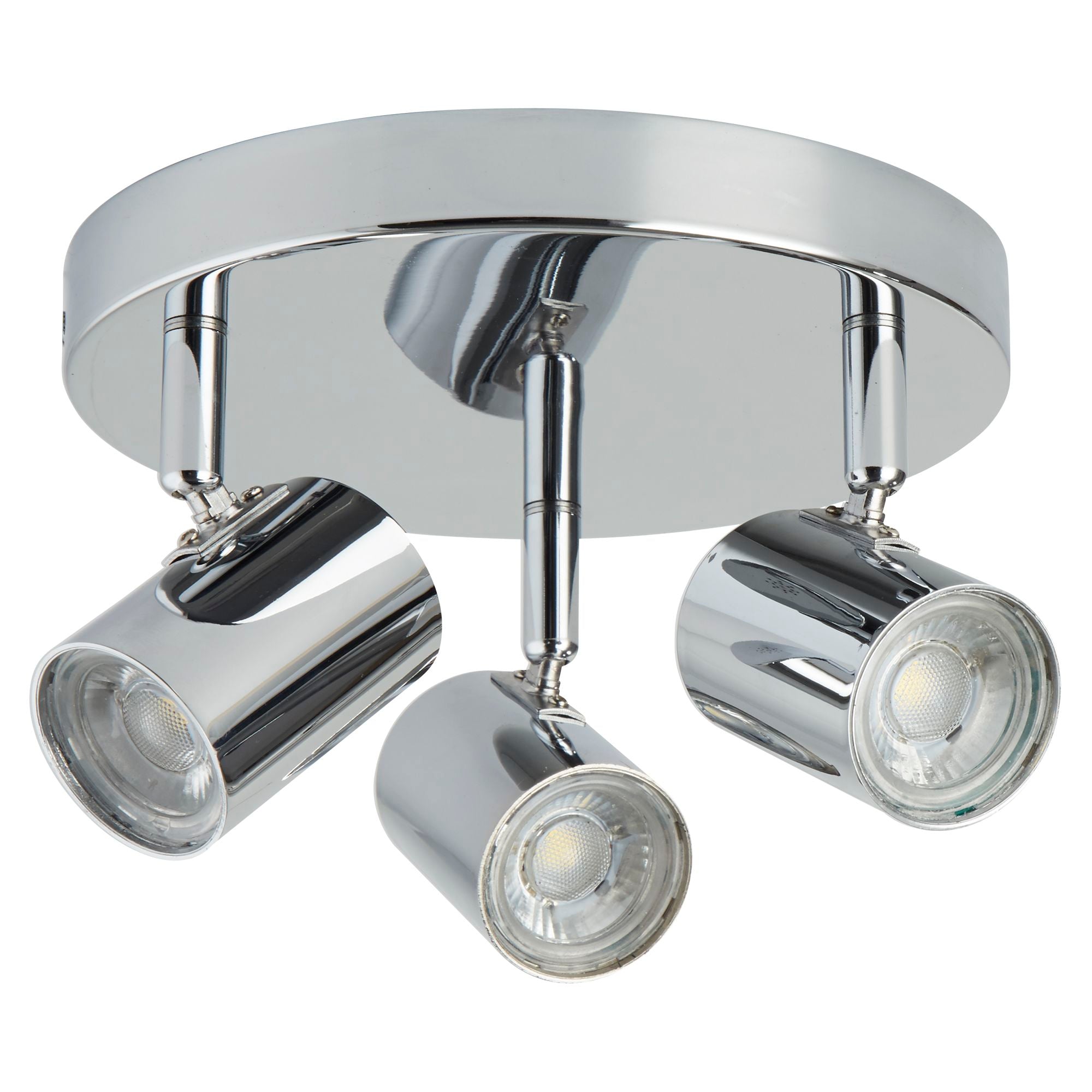 Searchlight Redfern 3 Light Cylinder Head Spot Plate, Chrome