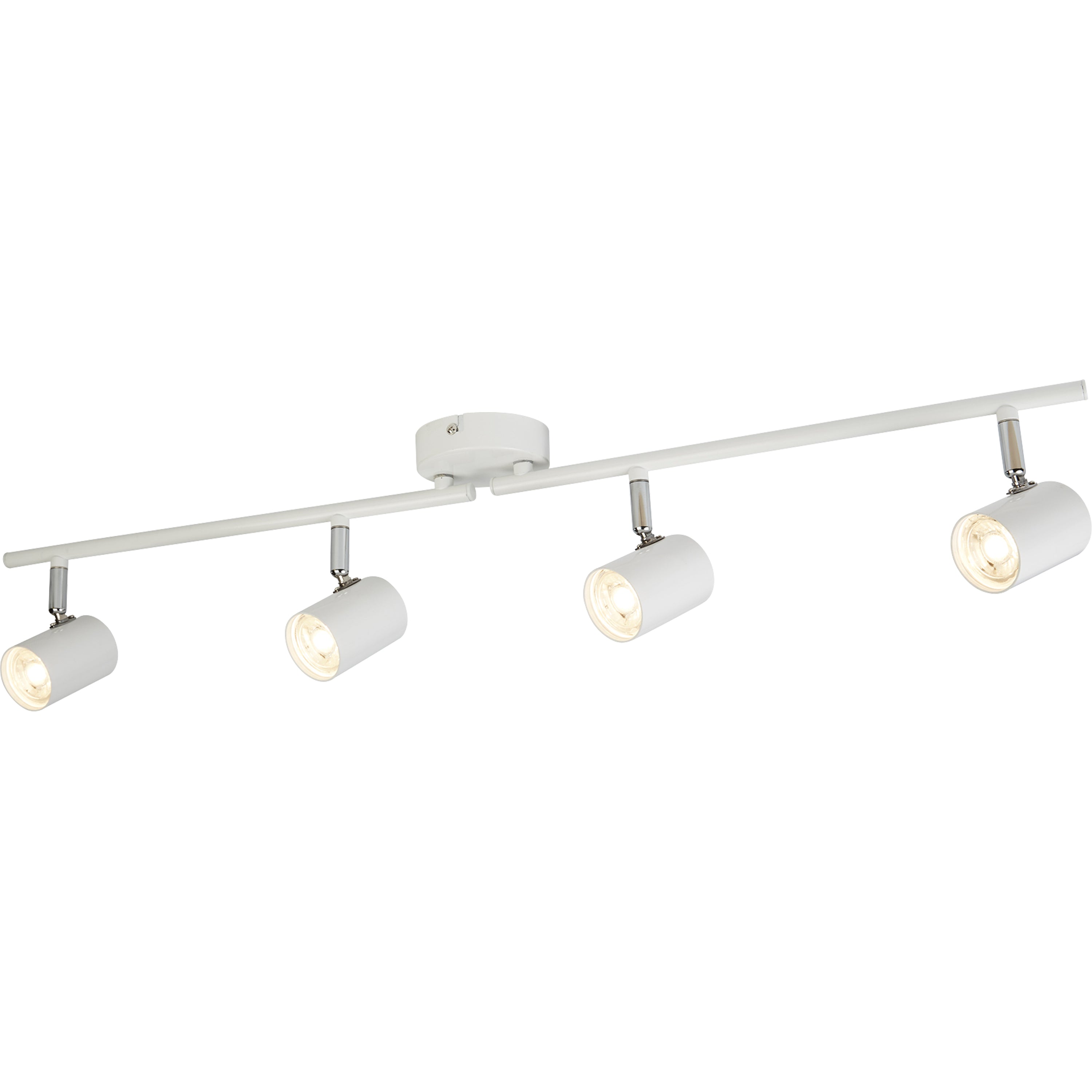 Searchlight Redfern 4 Light Cylinder Head Split Bar, White & Chrome