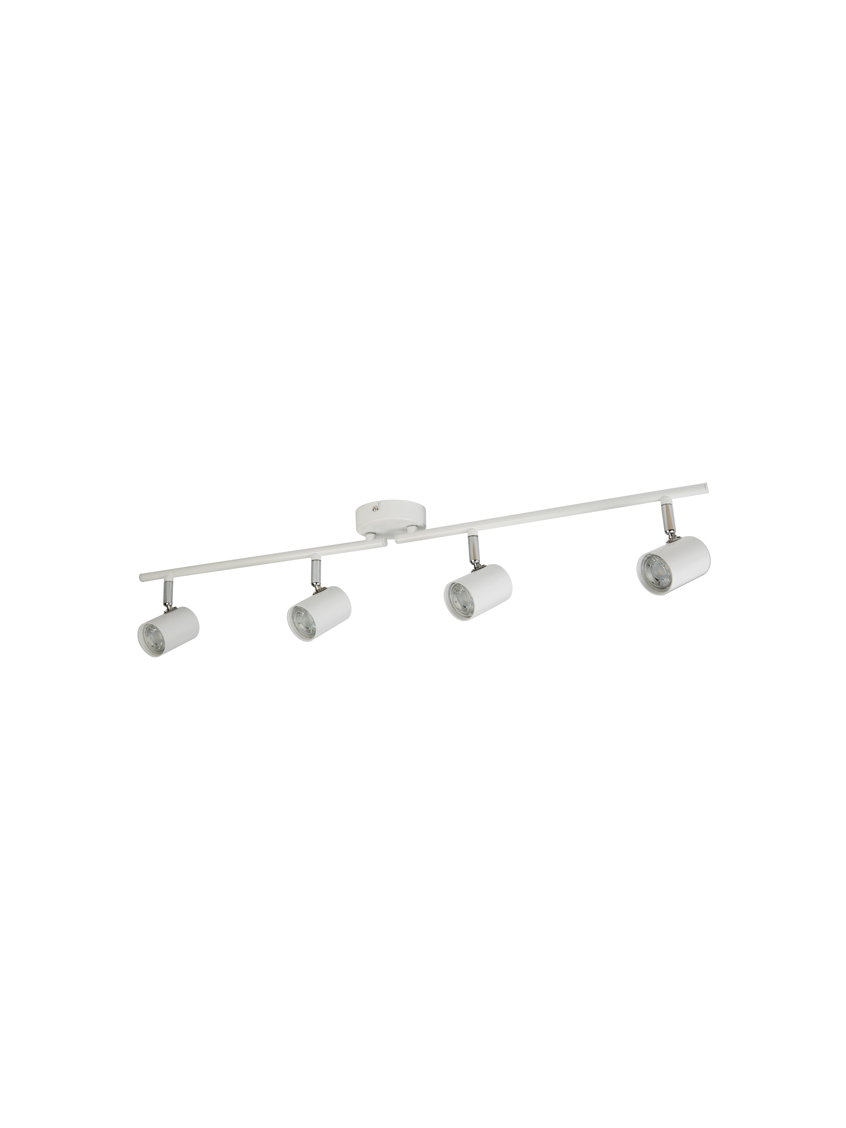 Searchlight Redfern 4 Light Cylinder Head Split Bar, White & Chrome