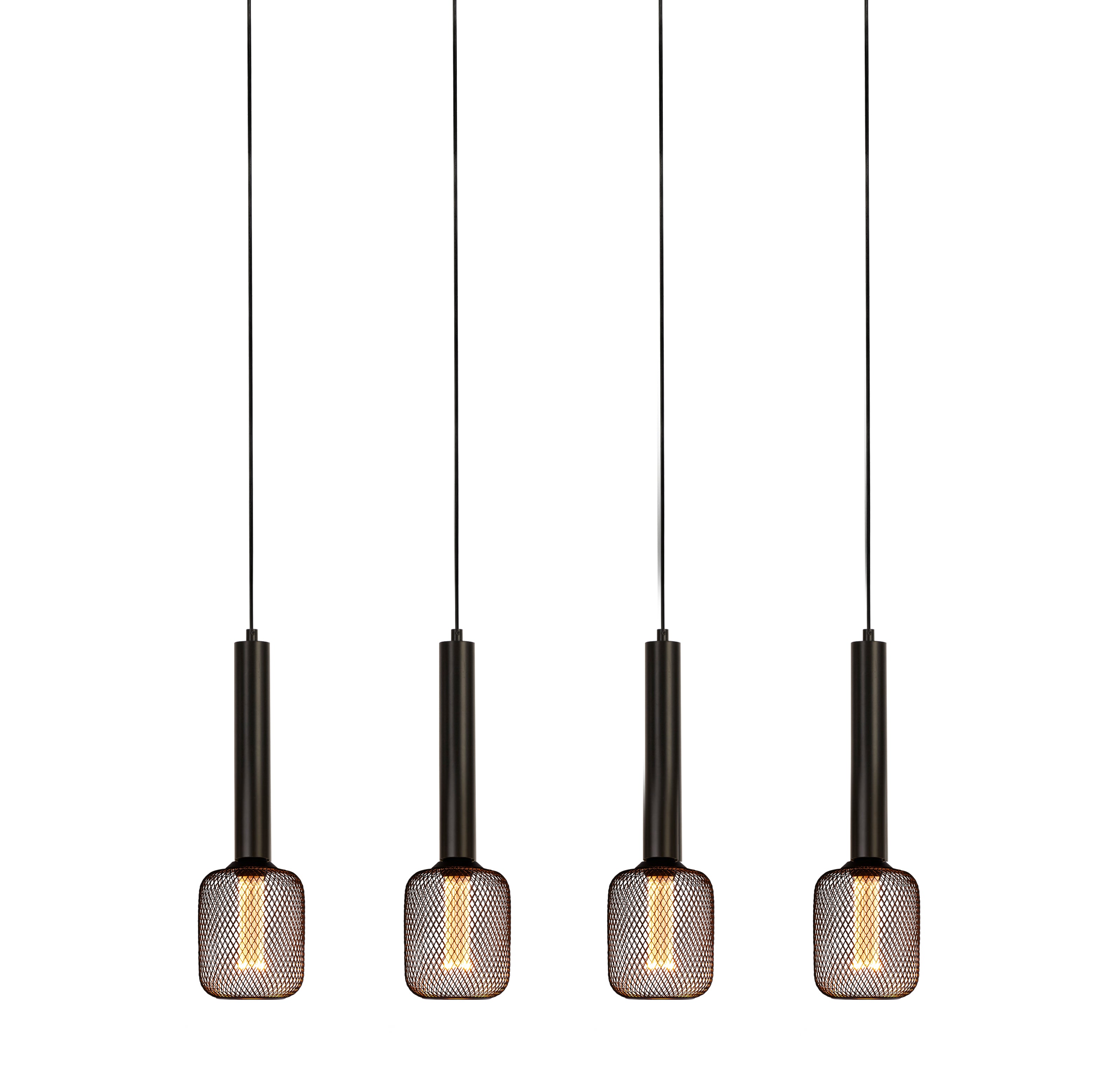 Searchlight Dawber 4 Light Bar Ceiling Pendant - Black