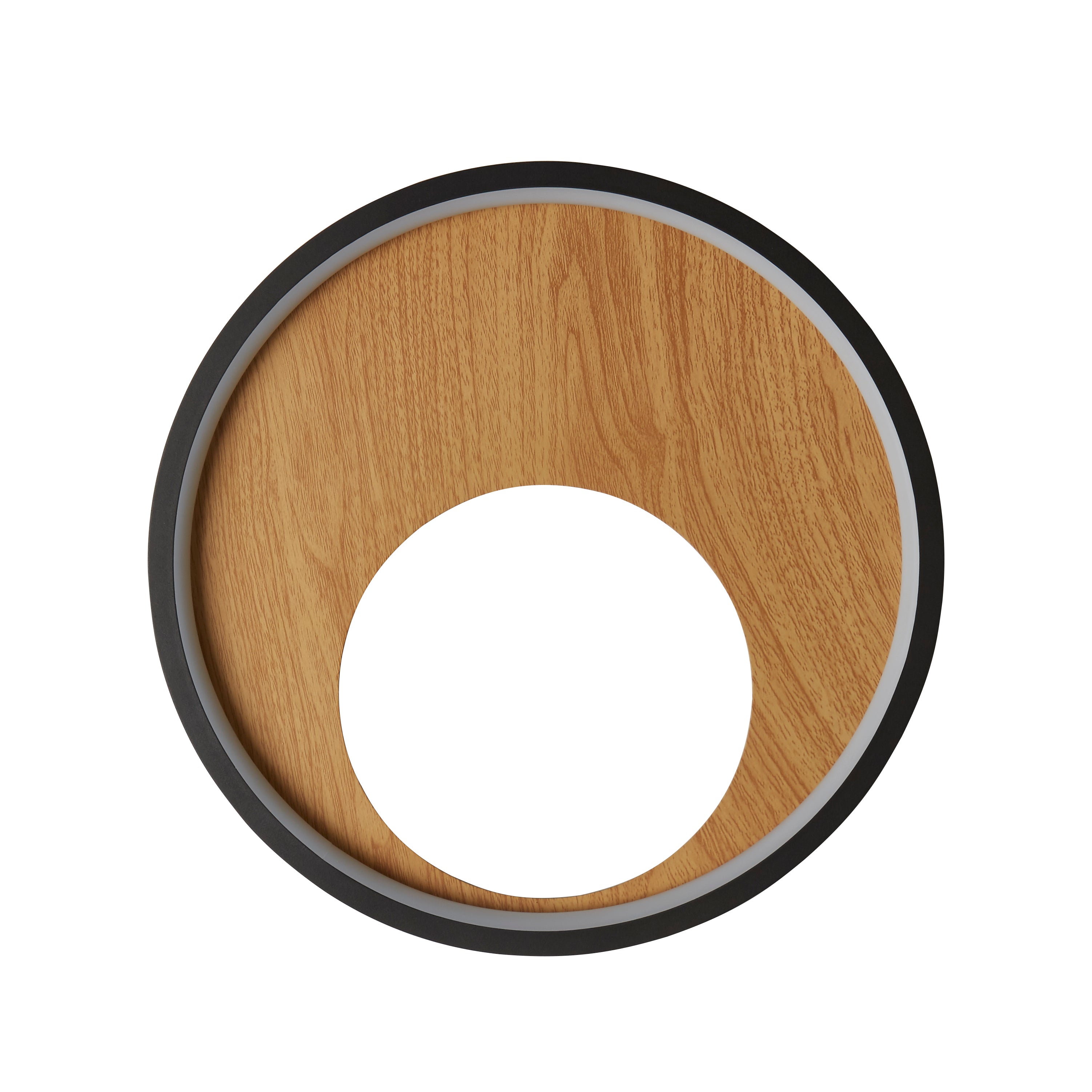 Searchlight Chambers Wall Light - Black Metal & Wood