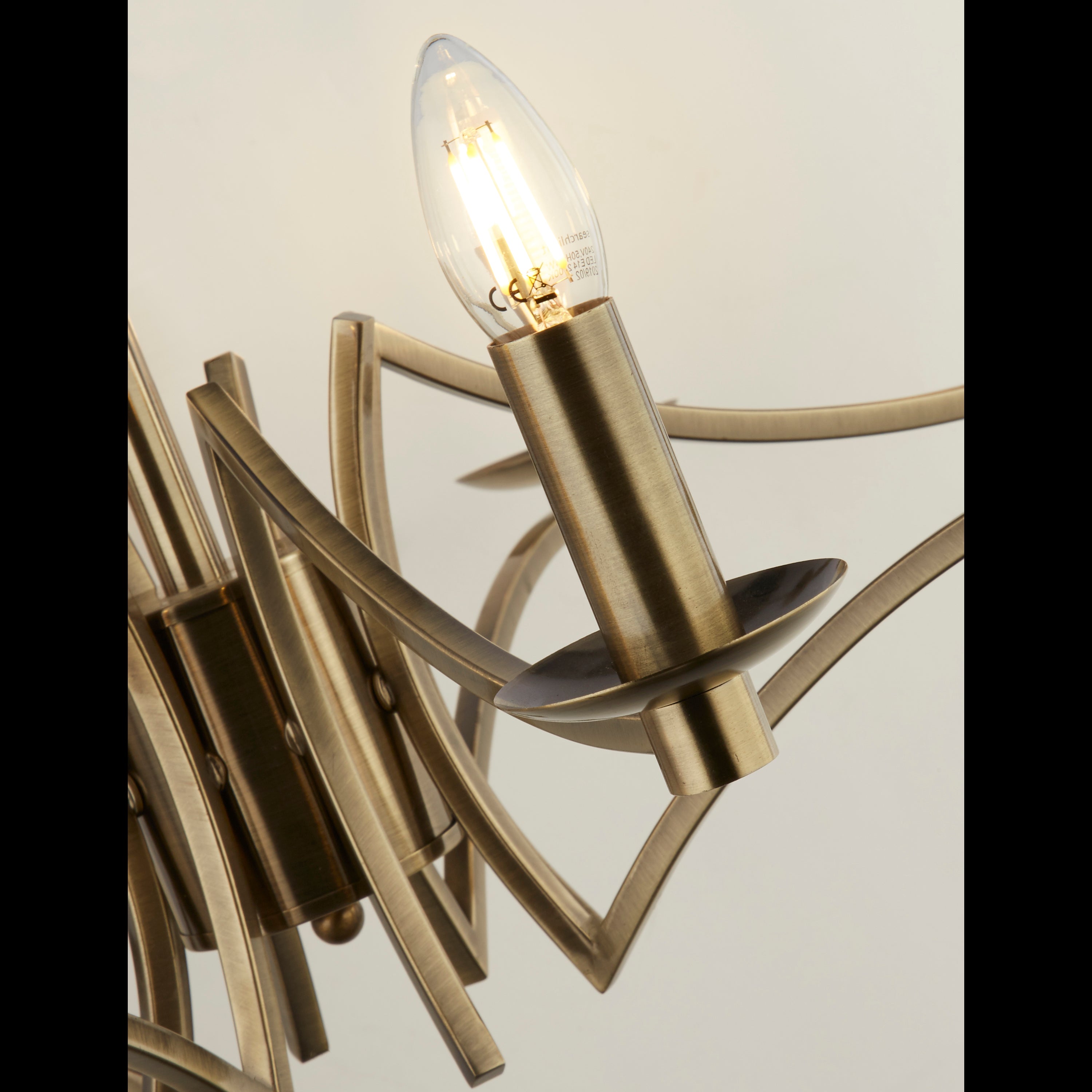 Searchlight Arley 8 Light Ceiling Pendant - Antique Brass
