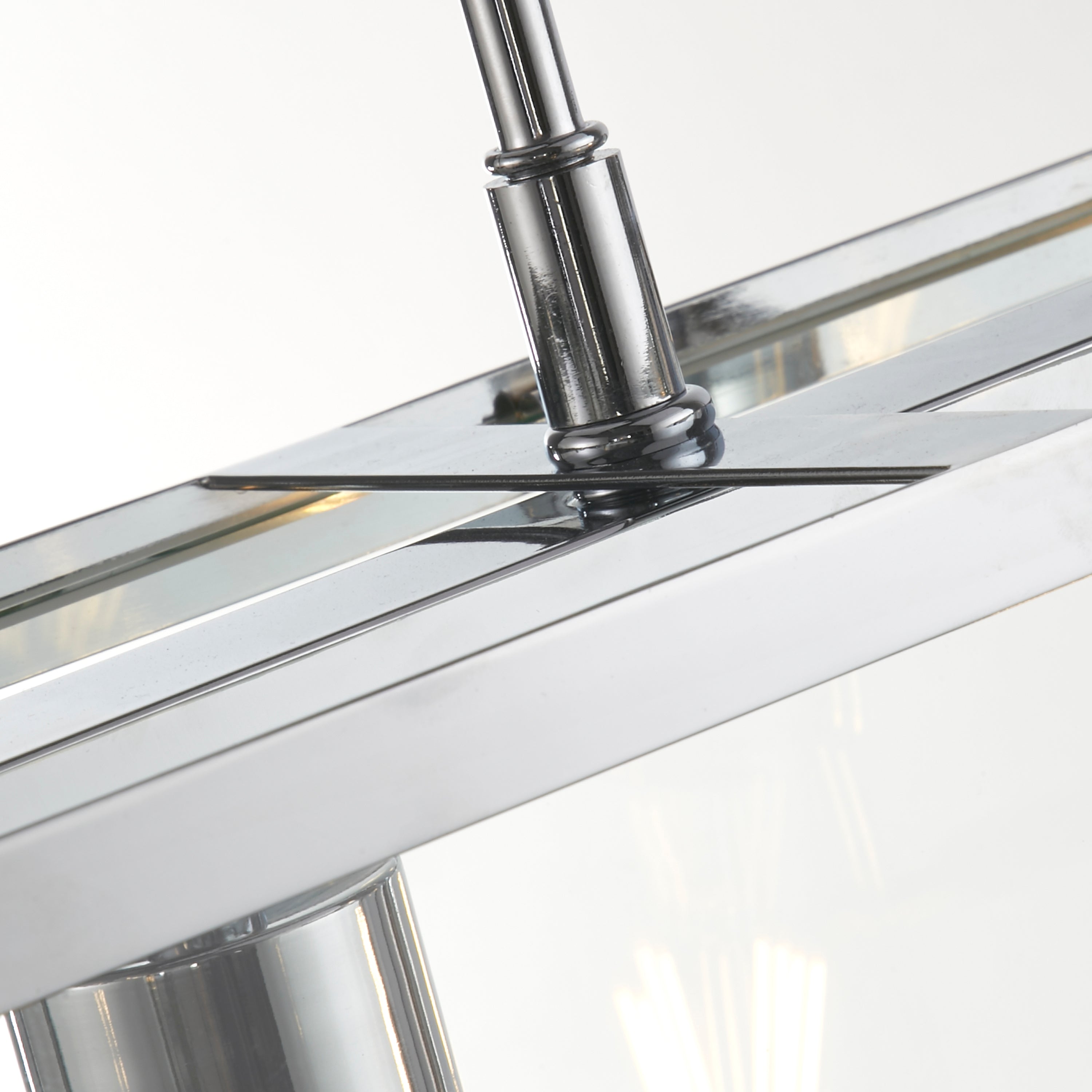 Searchlight Vane 3 Light Lantern Bar, Chrome, Glass