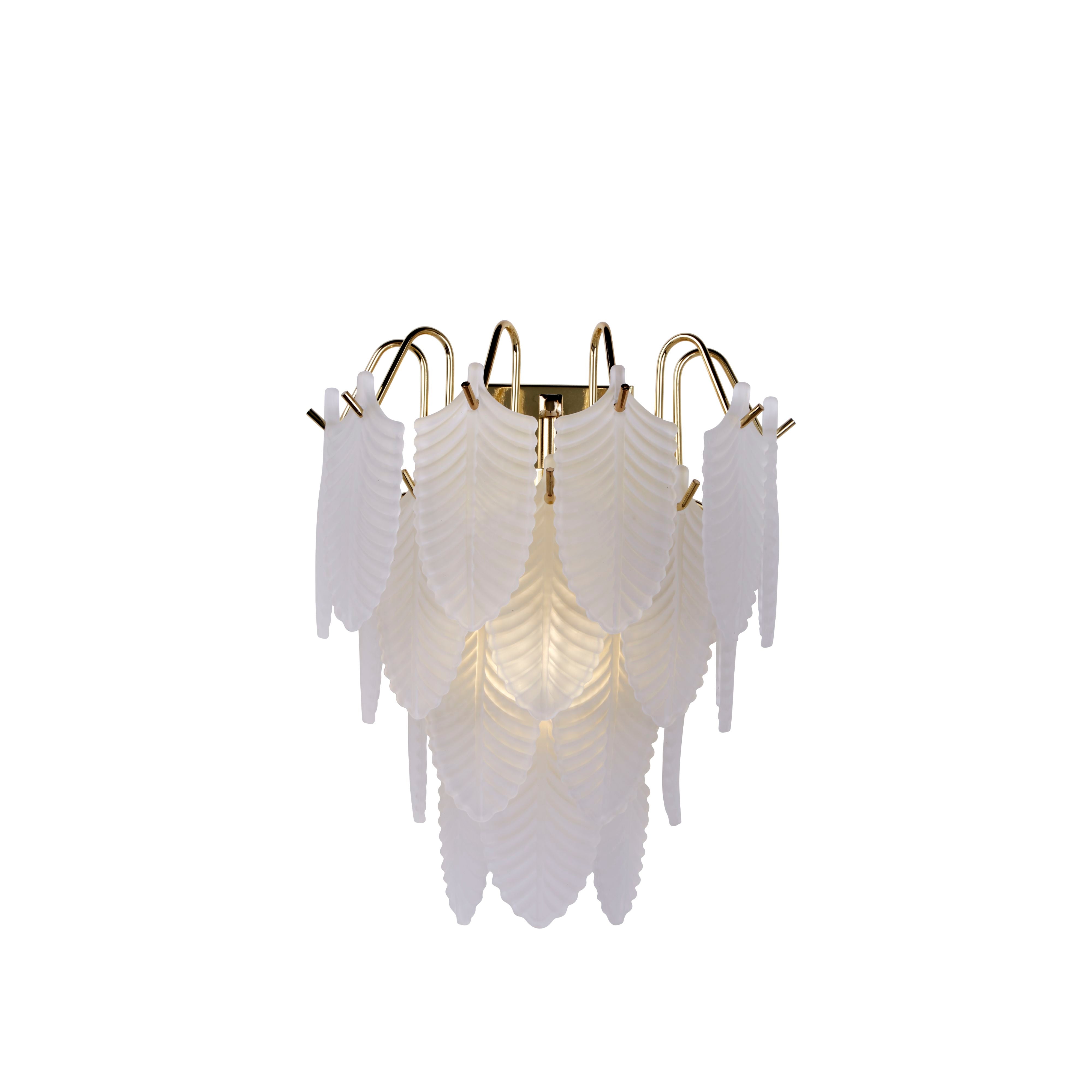 Searchlight Feather Wall Light - Polished Brass