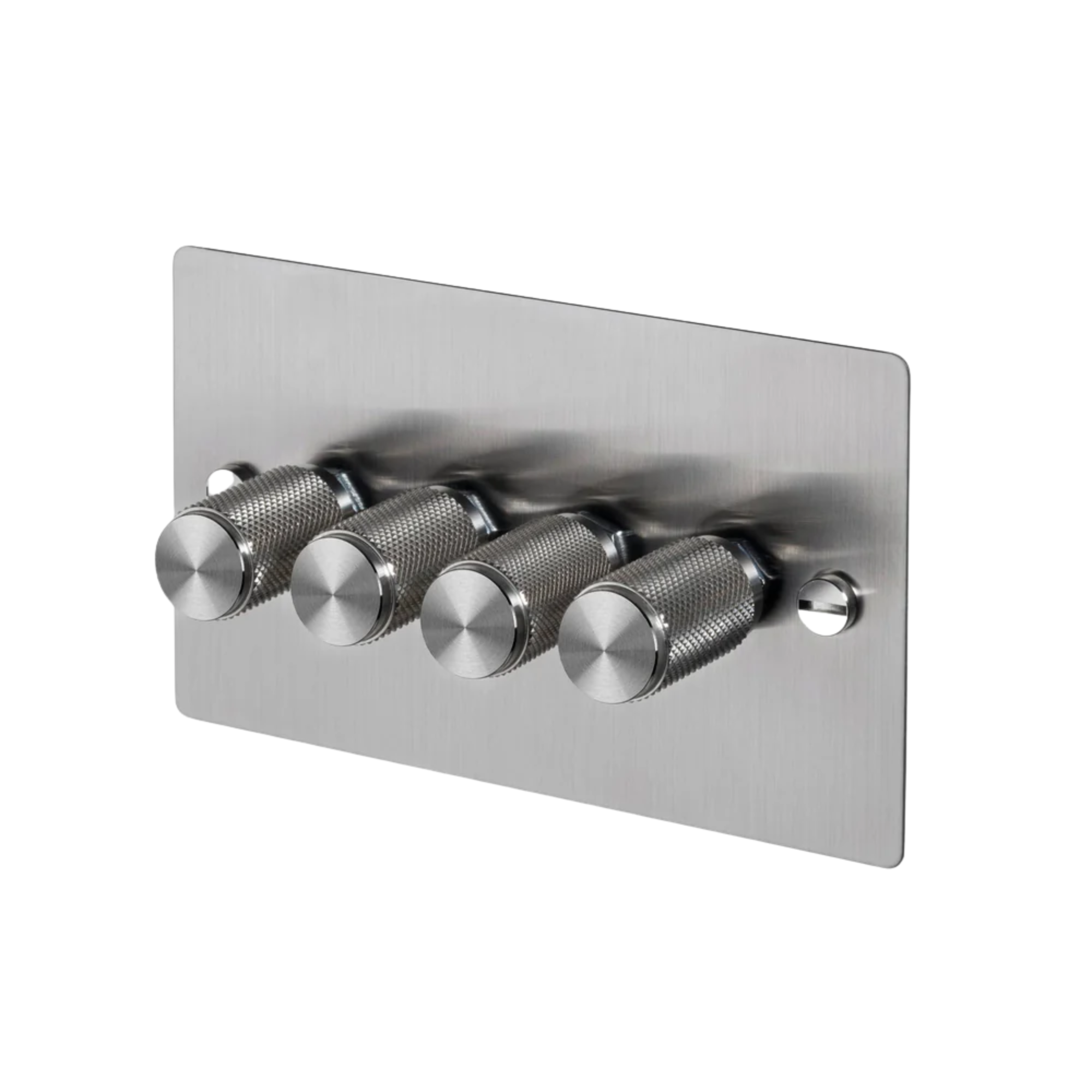 Buster + Punch 4G Dimmer Switch 120W - Steel Back Plate & Cross Knurl Pattern