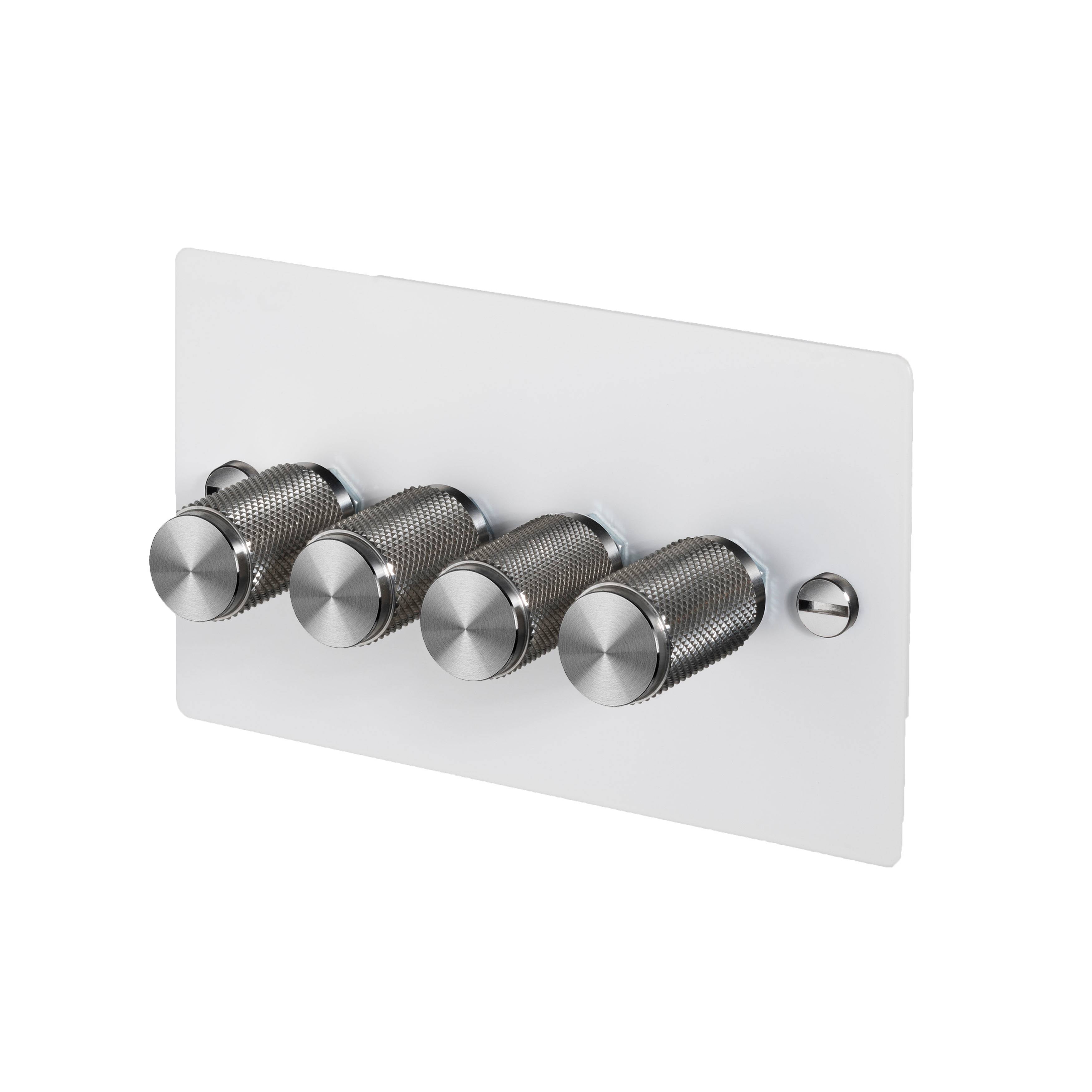 Buster + Punch 4G Dimmer 120W - Cross Knurl - White - 2 way
