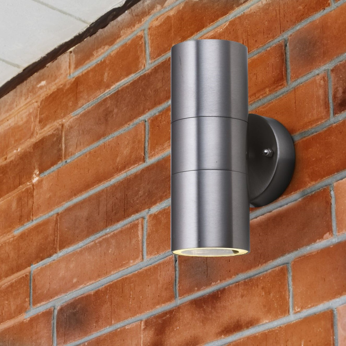 Searchlight Mela Outdoor Wall Light Large - Stainless Steel