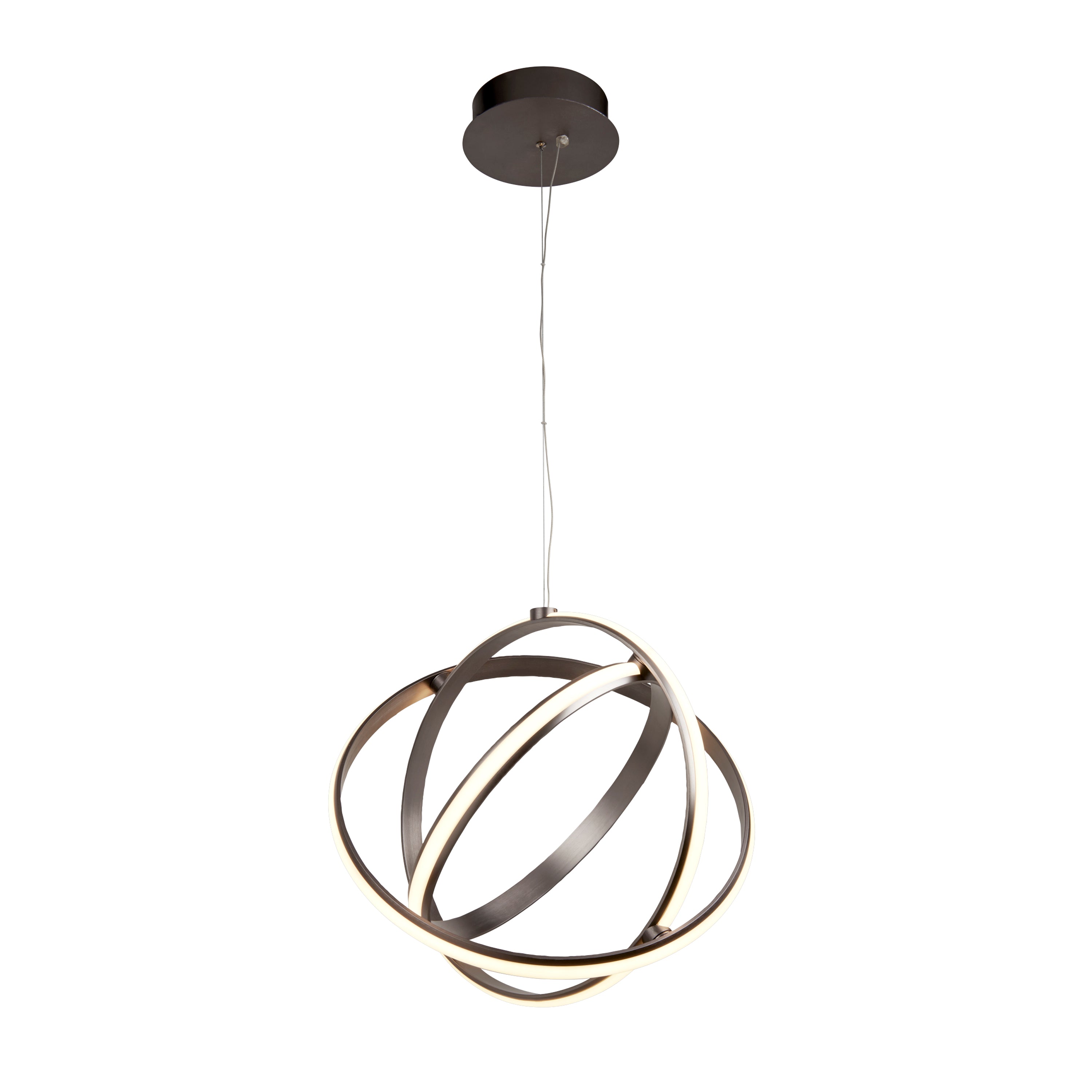 Searchlight Maddox 3 Light Brushed Satin Nickel LED Gyro Pendant